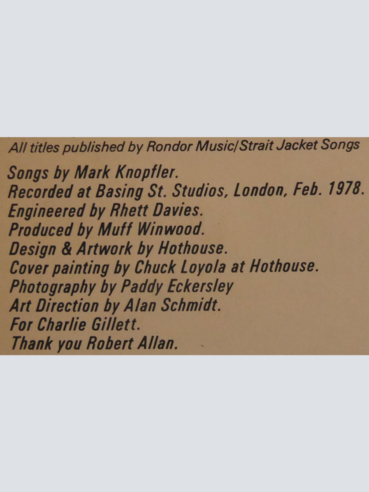 Vinyl / Dire Straits - Dire Straits