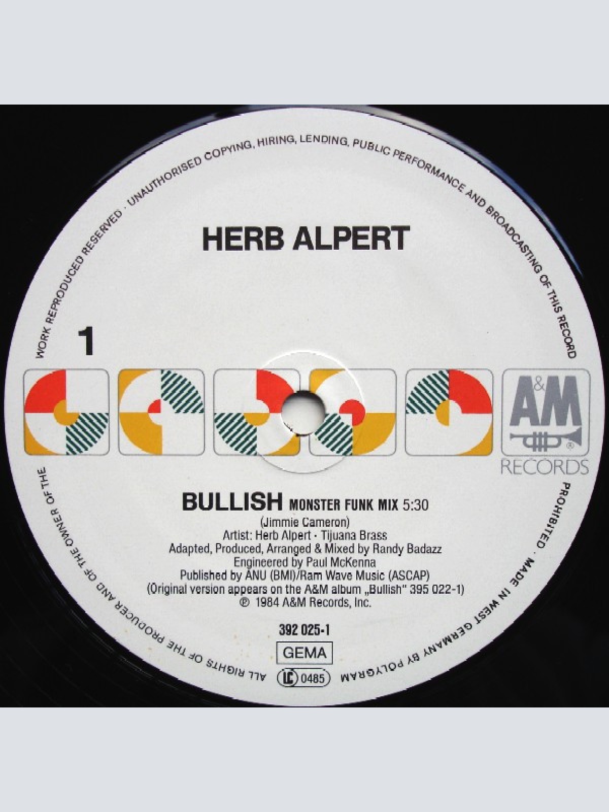 Vinyl / Herb Alpert Tijuana Brass* - Bullish