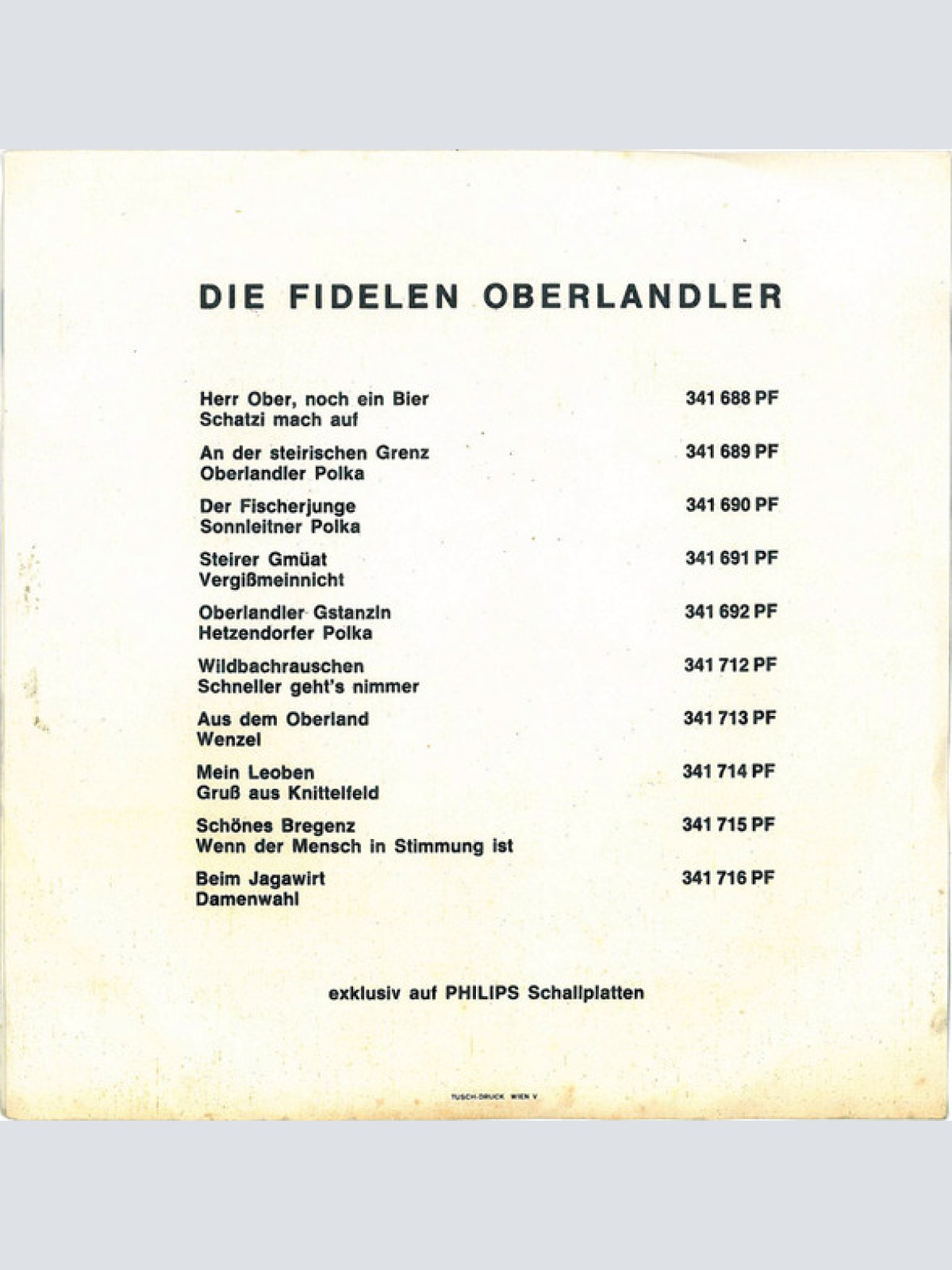 Vinyl / Die Fidelen Oberlandler Und Das Herzl Duo* - Der Fischerjunge / Sonnleitner Polka