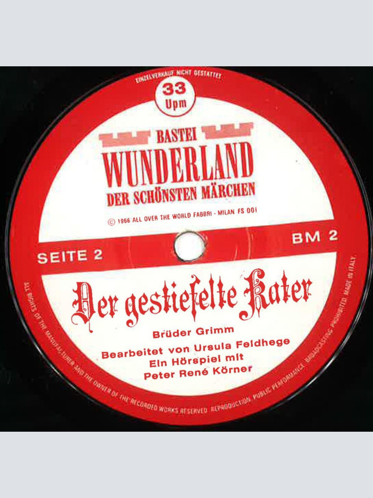 Vinyl / Peter René Körner - Der Gestiefelte Kater