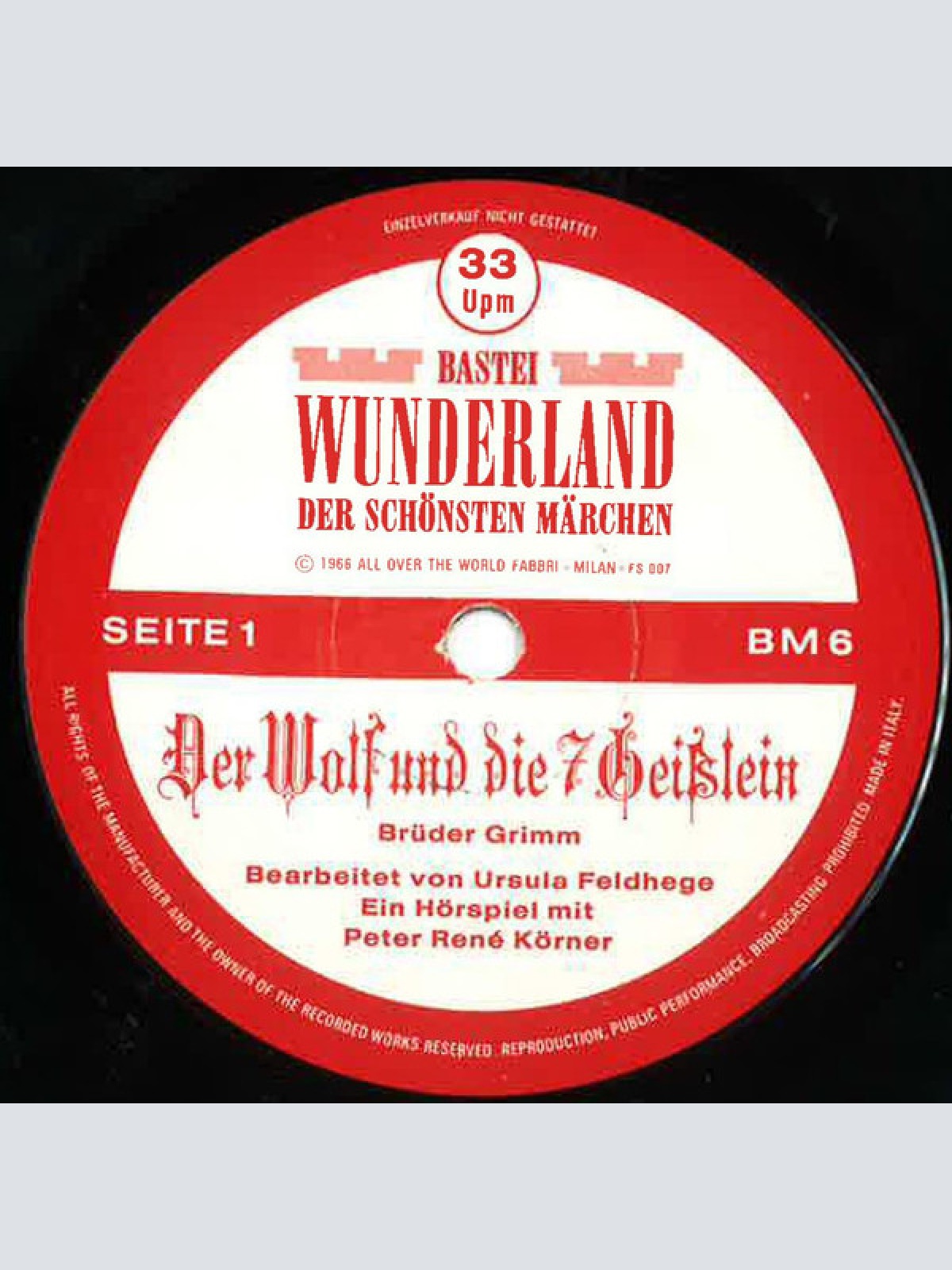Vinyl / Peter René Körner - Der Wolf Und Die 7 Geißlein