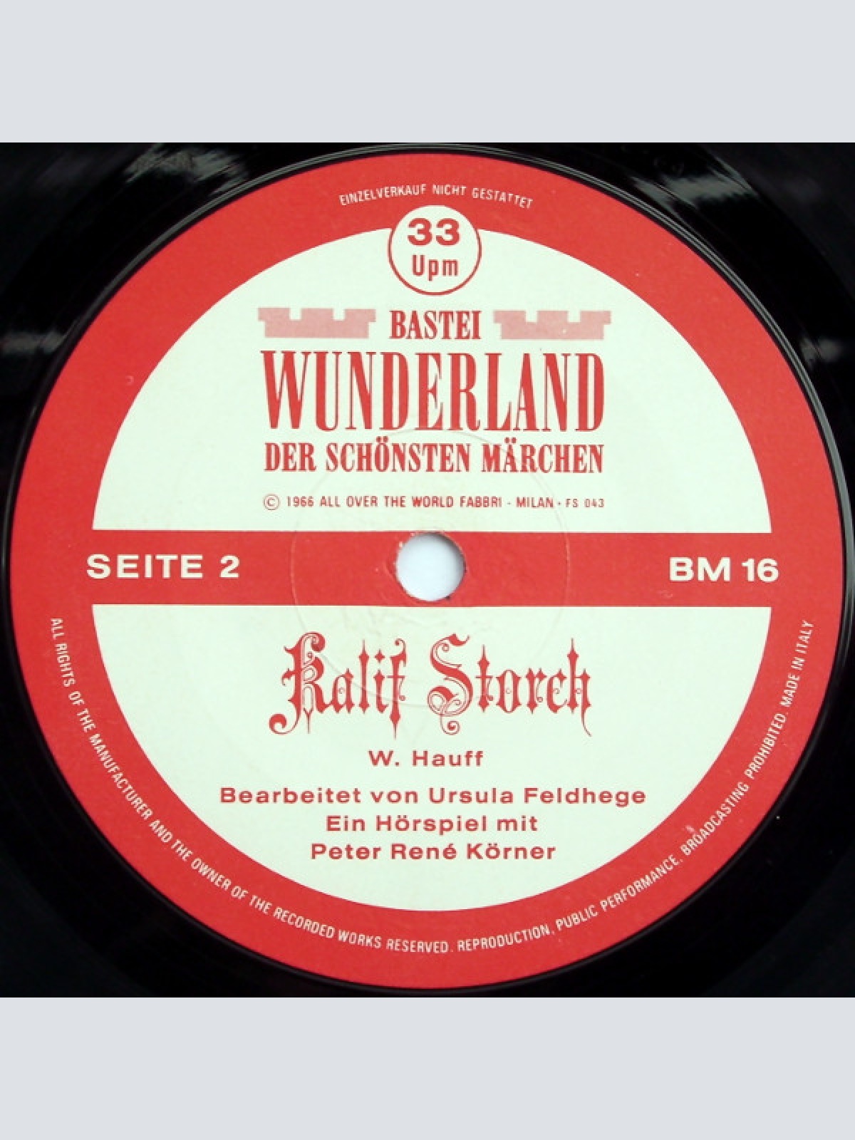 Vinyl / Peter René Körner - Kalif Storch