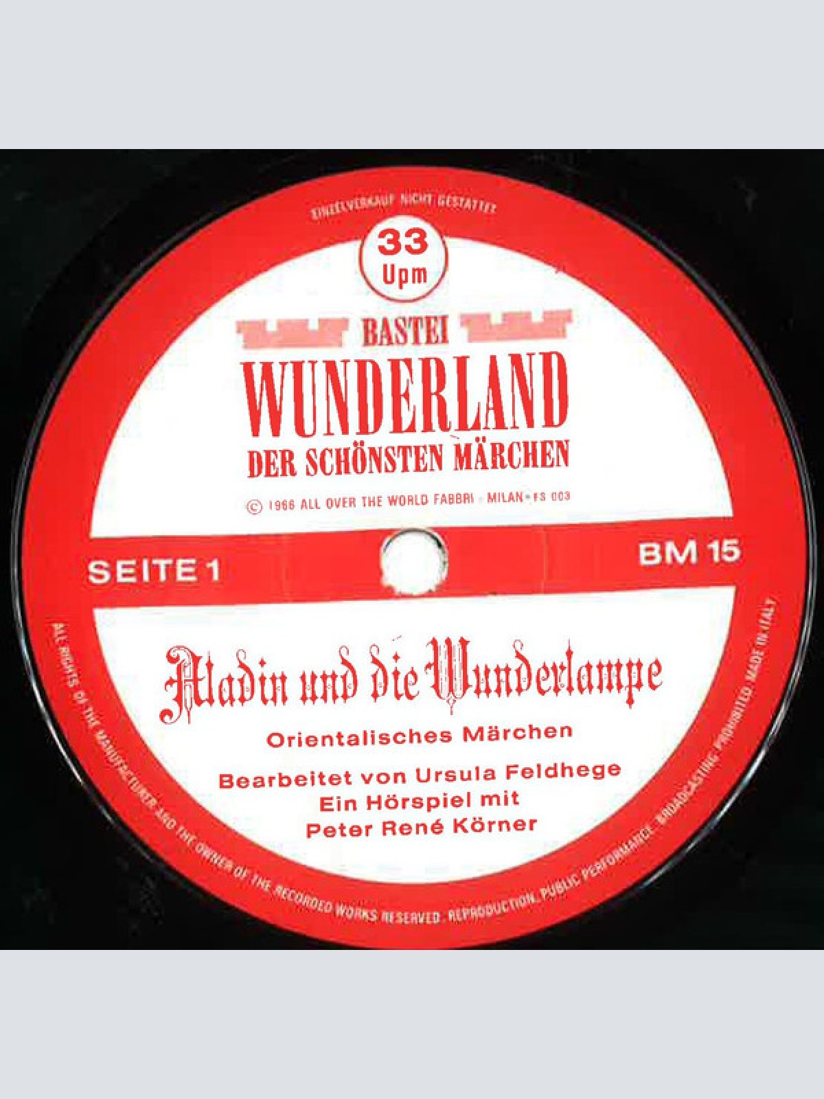 Vinyl / Peter René Körner - Aladin Und Die Wunderlampe