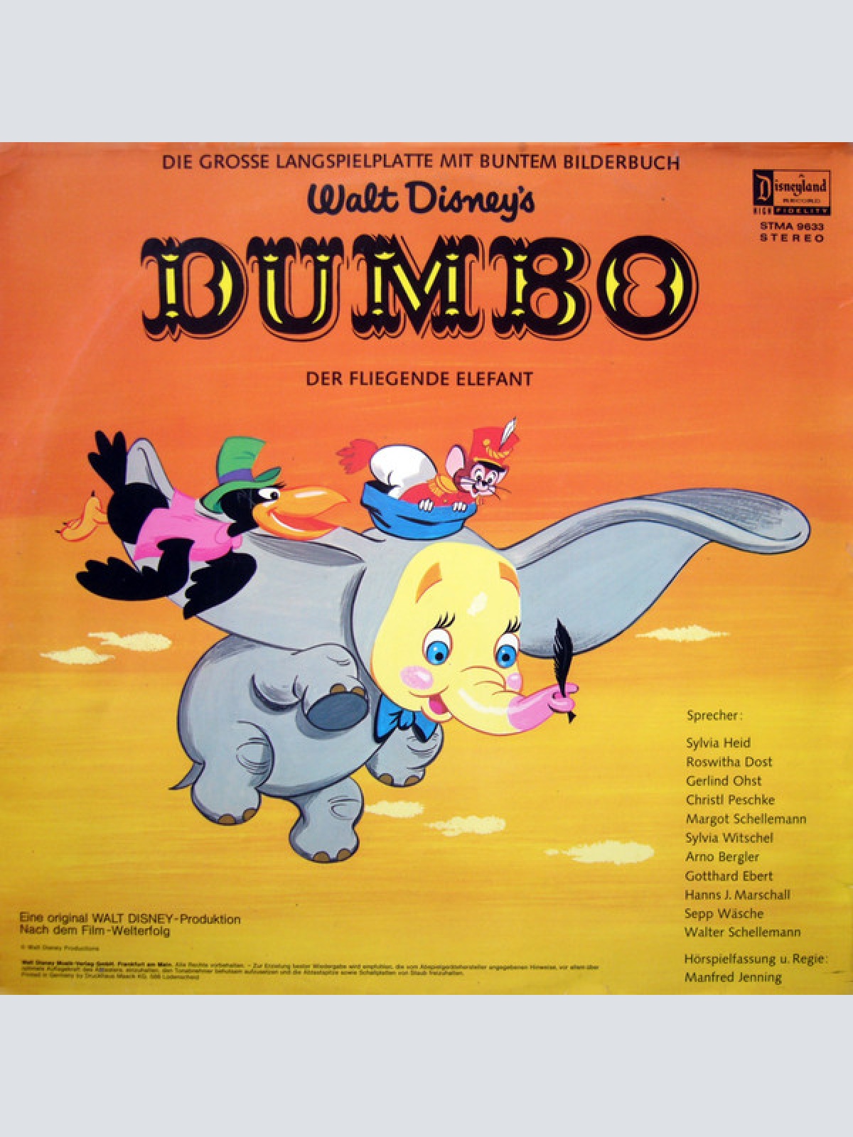 Vinyl / Manfred Jenning - Walt Disneys - Dumbo - Der Fliegende Elefant