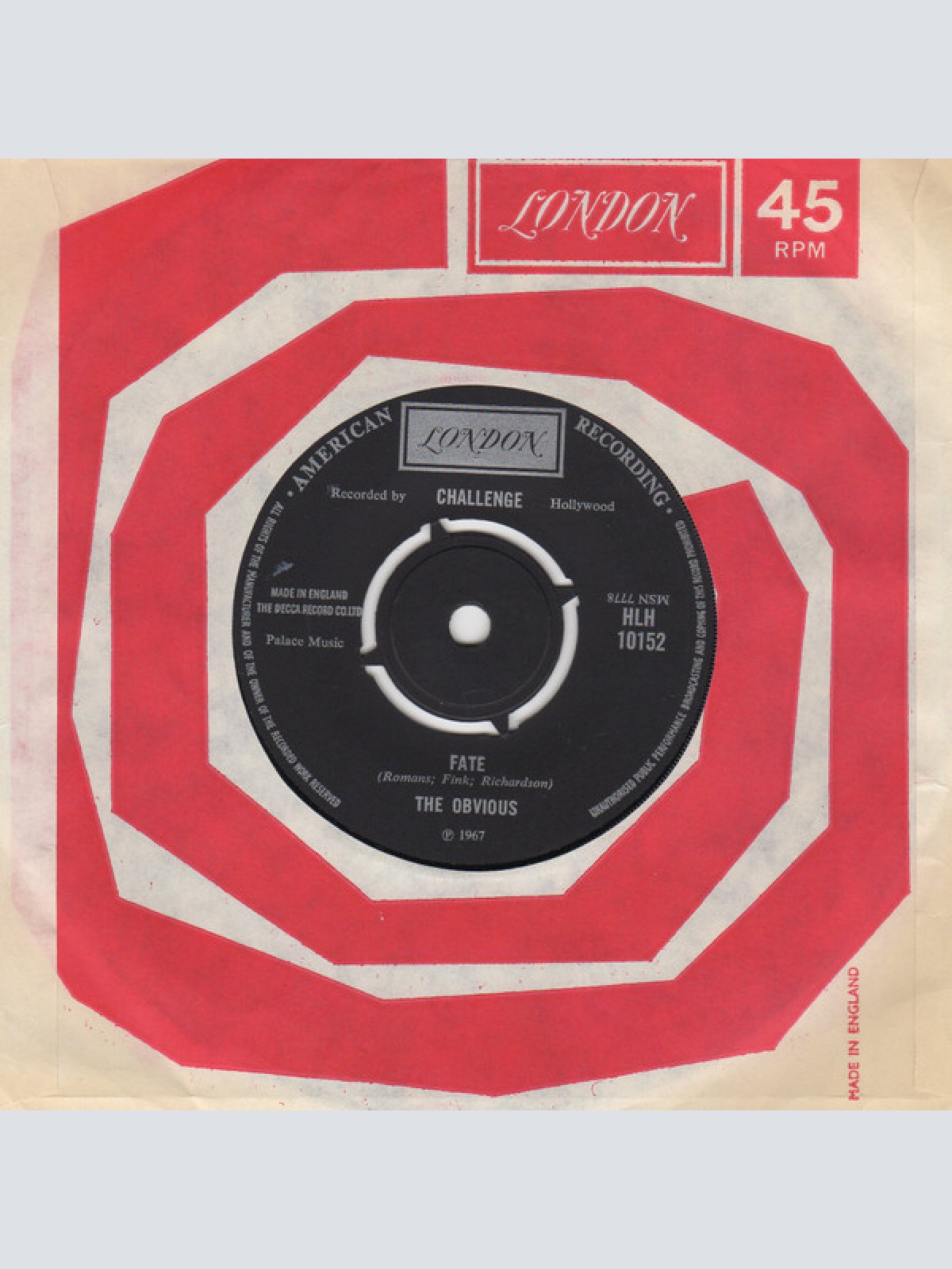 Vinyl / Micky Dolenz, The Obvious (11) - Huff Puff / Fate