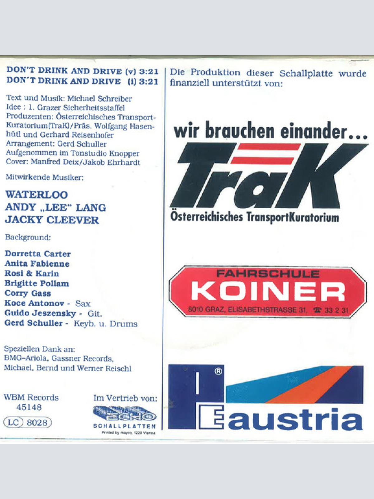 Vinyl / Waterloo (3), Andy "Lee" Lang*, Jacky Cleever* - Alk Und Auto?