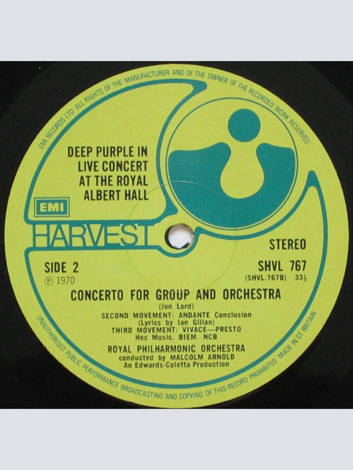 Vinyl / Deep Purple, The Royal Philharmonic Orchestra* Conducted By Malcolm Arnold - Concerto For Group And Orchestra