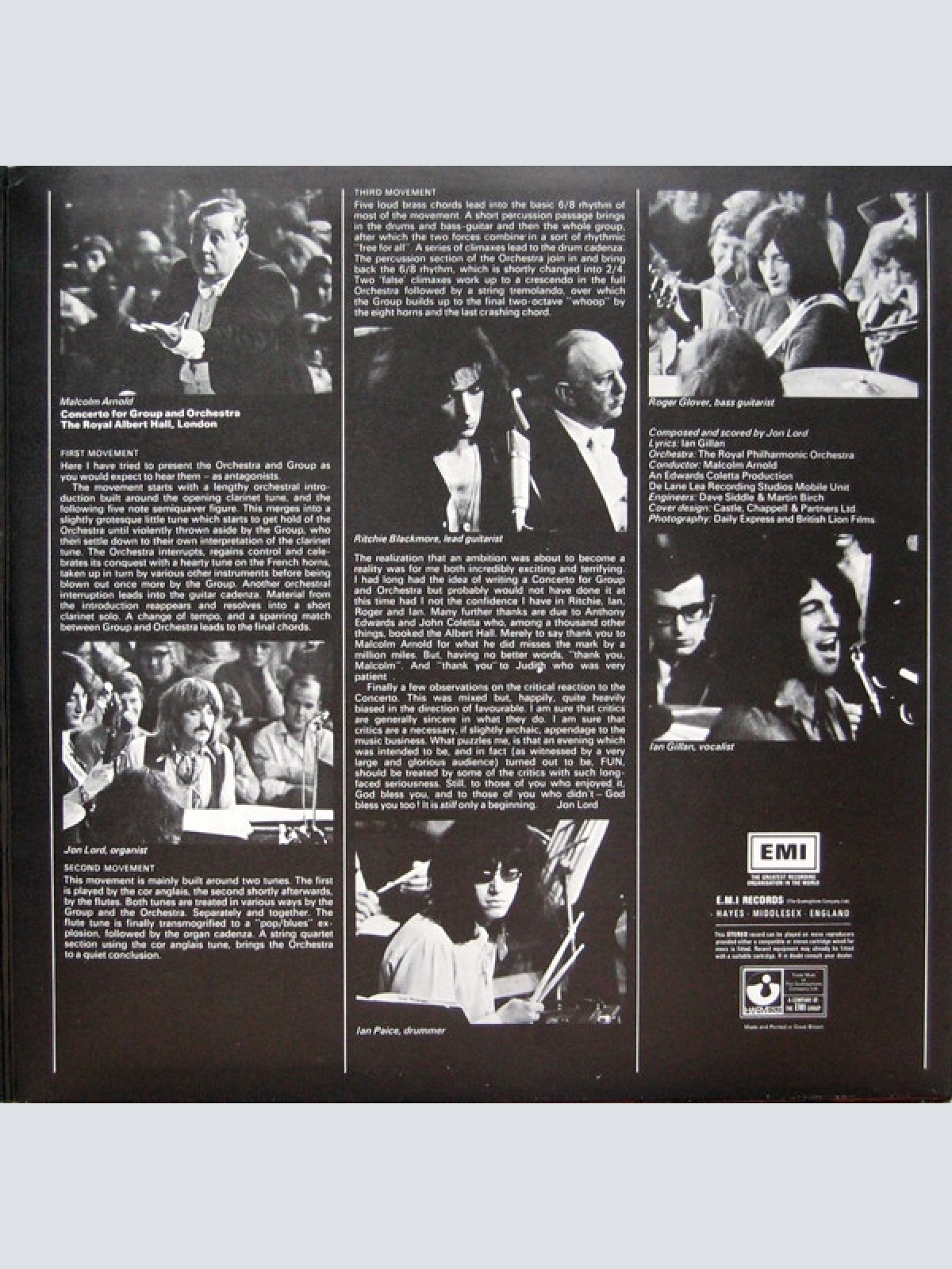 Vinyl / Deep Purple, The Royal Philharmonic Orchestra* Conducted By Malcolm Arnold - Concerto For Group And Orchestra