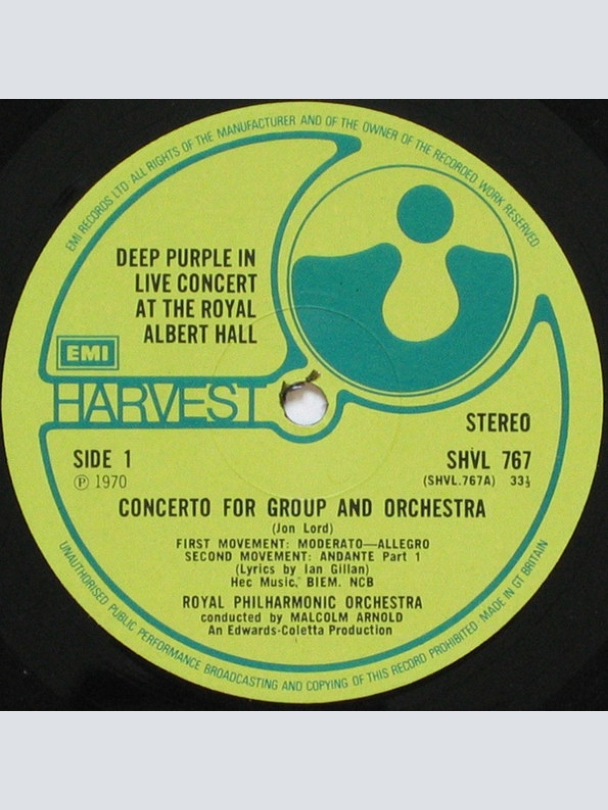 Vinyl / Deep Purple, The Royal Philharmonic Orchestra* Conducted By Malcolm Arnold - Concerto For Group And Orchestra