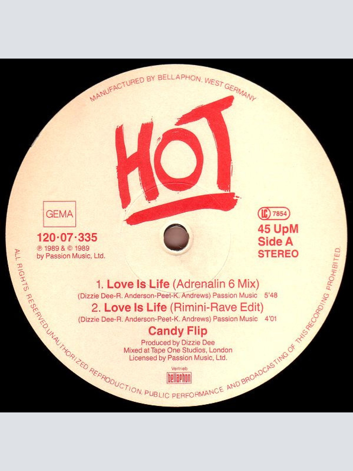 Vinyl / Candy Flip - Love Is Life (Is Mental)