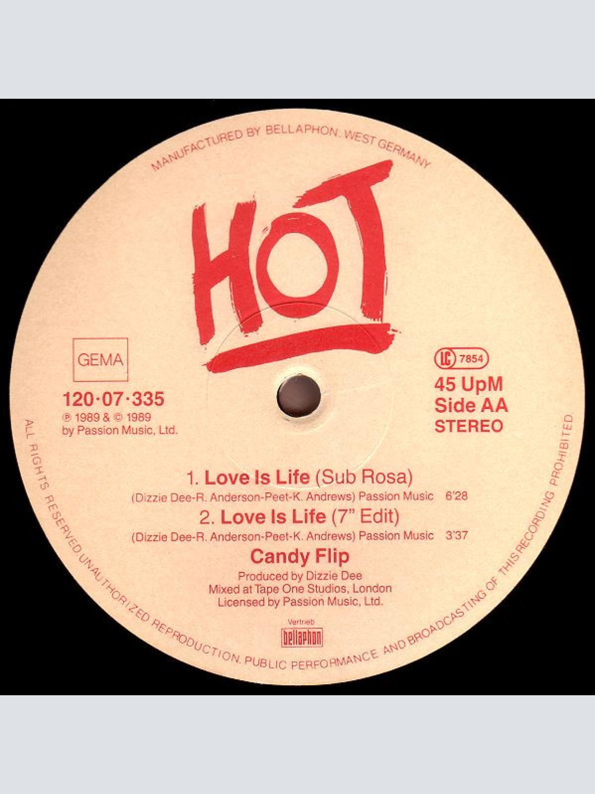 Vinyl / Candy Flip - Love Is Life (Is Mental)