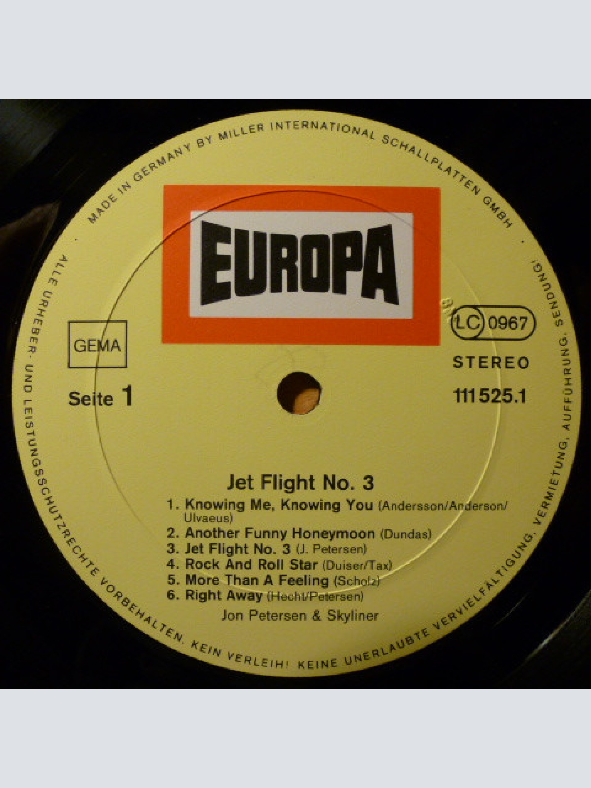 Vinyl / Jon Petersen & Skyliner - Jet Flight #3