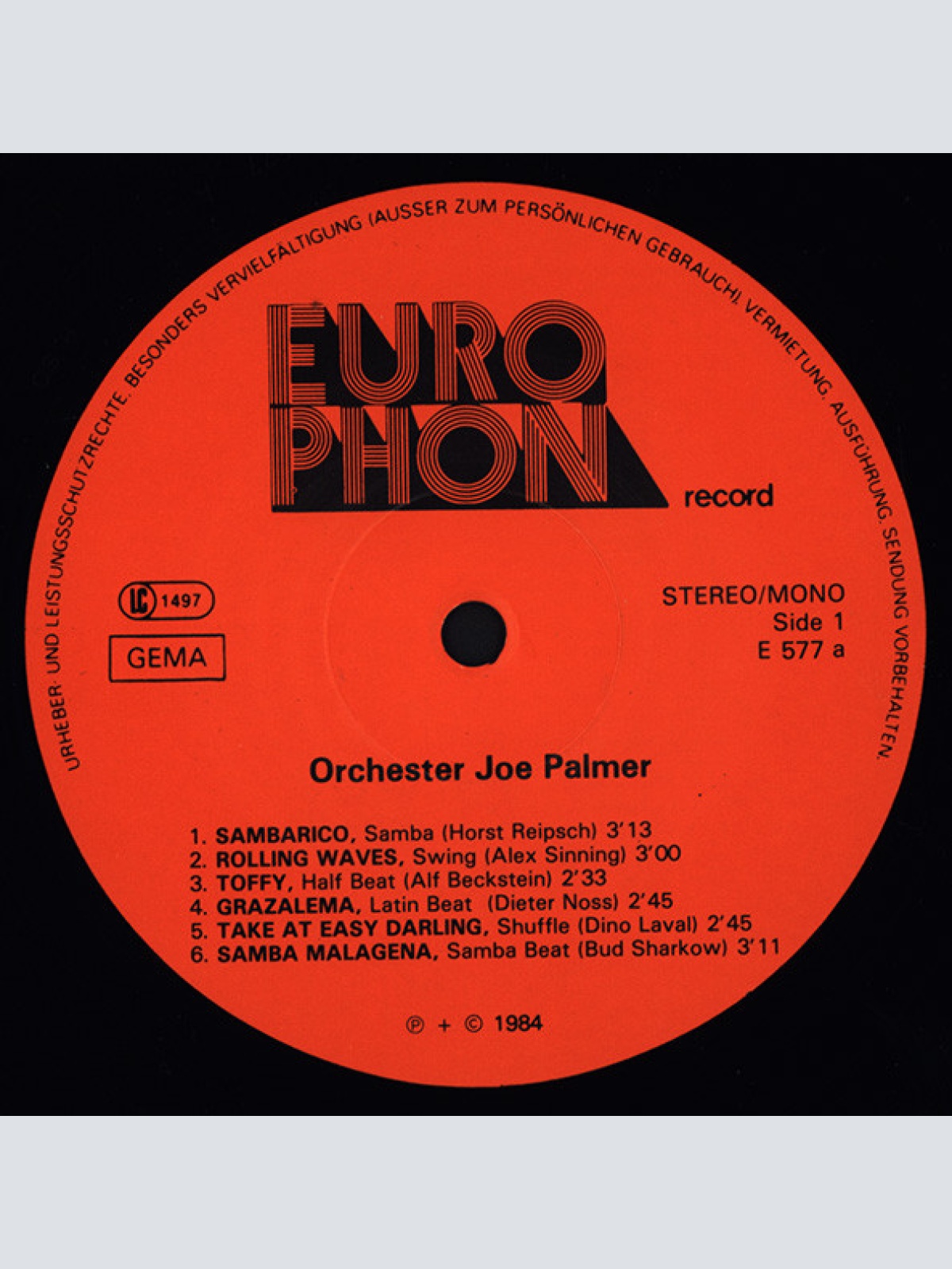 Vinyl / Orchester Joe Palmer / Ben Batosch* - Orchester Joe Palmer / Ben Batosch