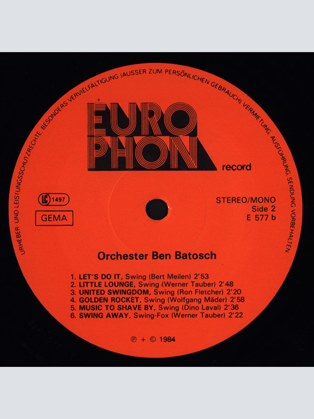 Vinyl / Orchester Joe Palmer / Ben Batosch* - Orchester Joe Palmer / Ben Batosch