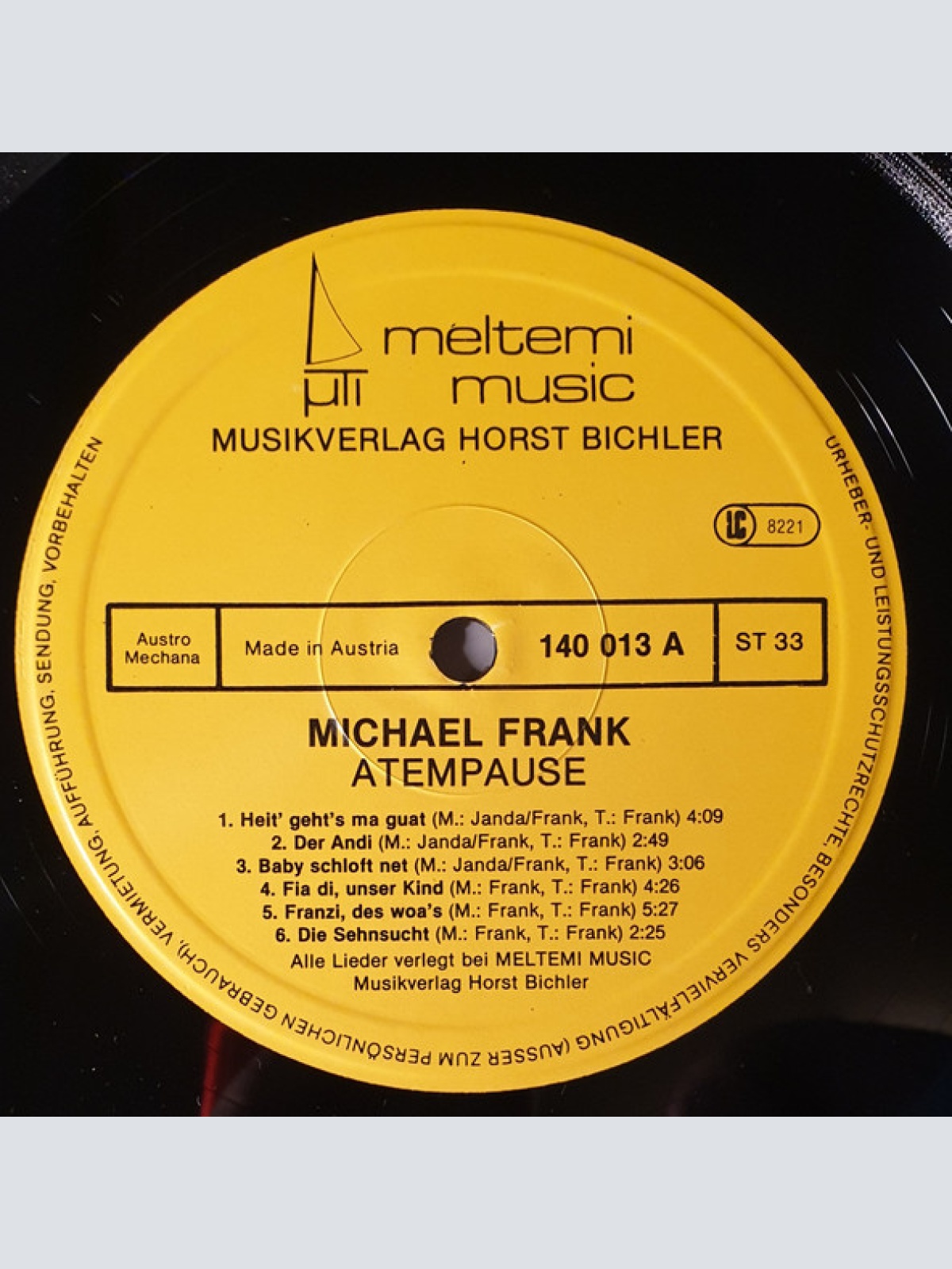 Vinyl / Michael Frank (3) - ATEMPAUSE