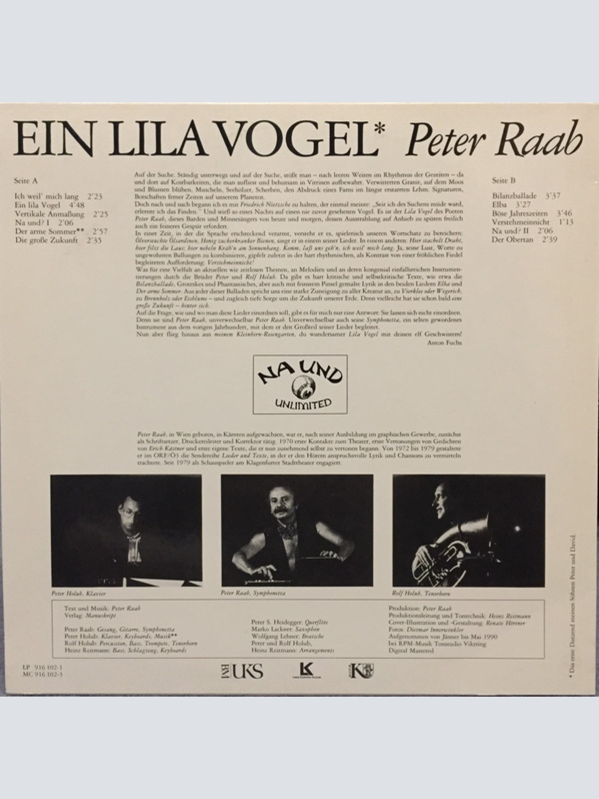 Vinyl / Peter Raab - Ein Lila Vogel