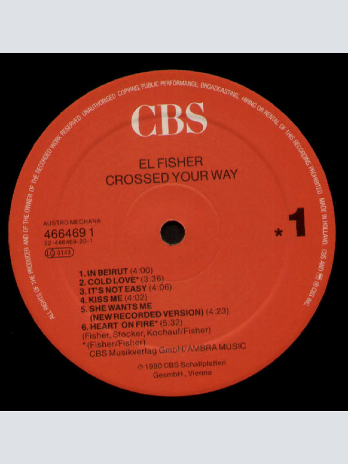 Vinyl / El Fisher - Crossed Your Way