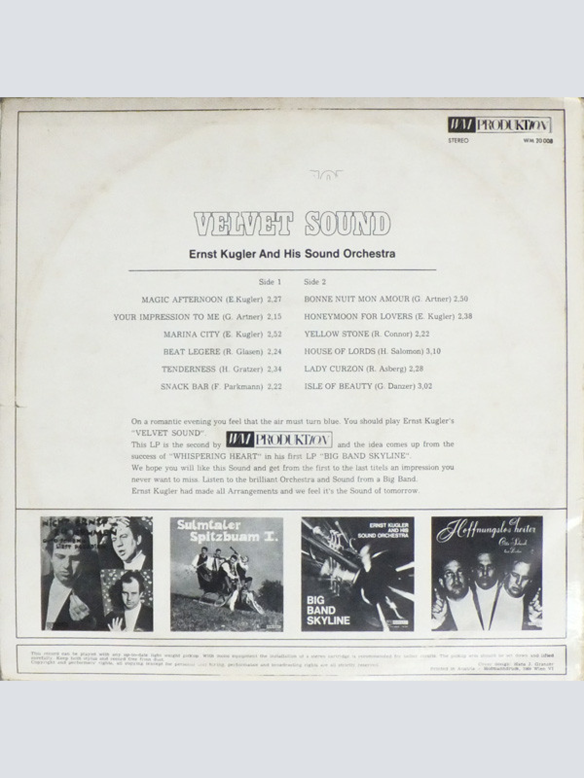 Vinyl / Ernst Kugler And His Sound Orchestra* - Velvet Sound