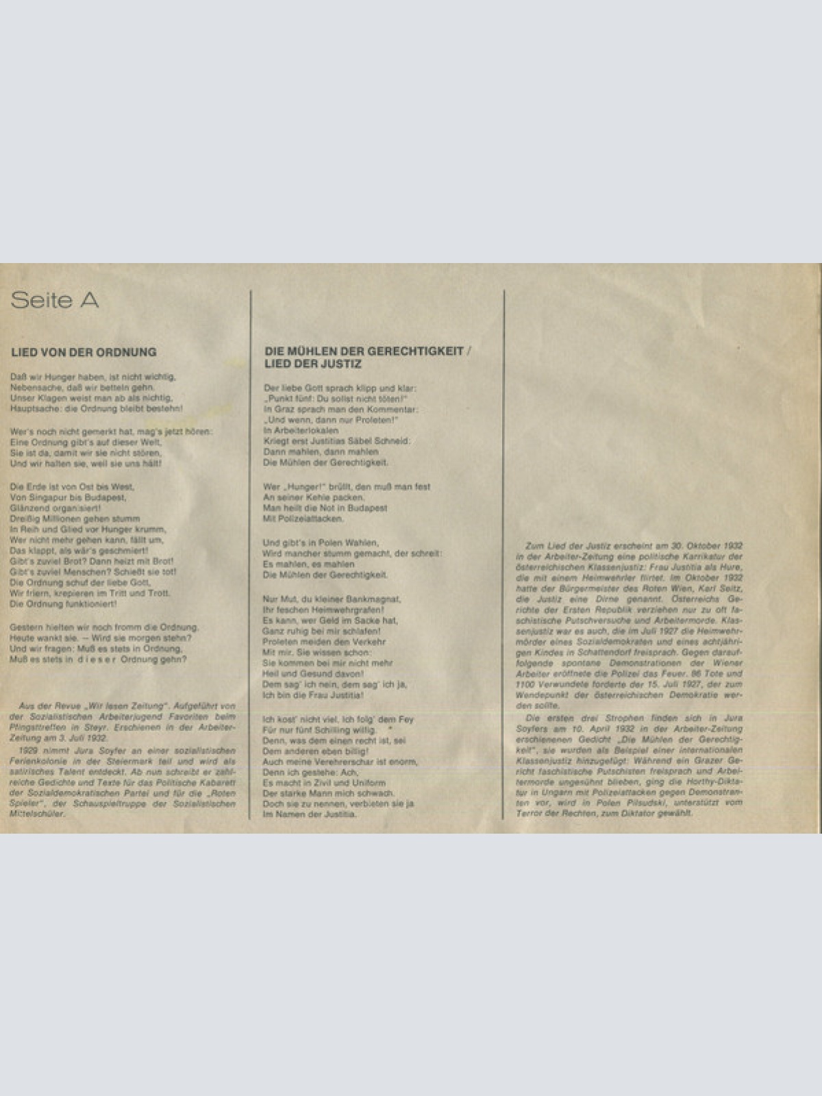 Vinyl / Jura Soyfer / Schmetterlinge - Verdrängte Jahre