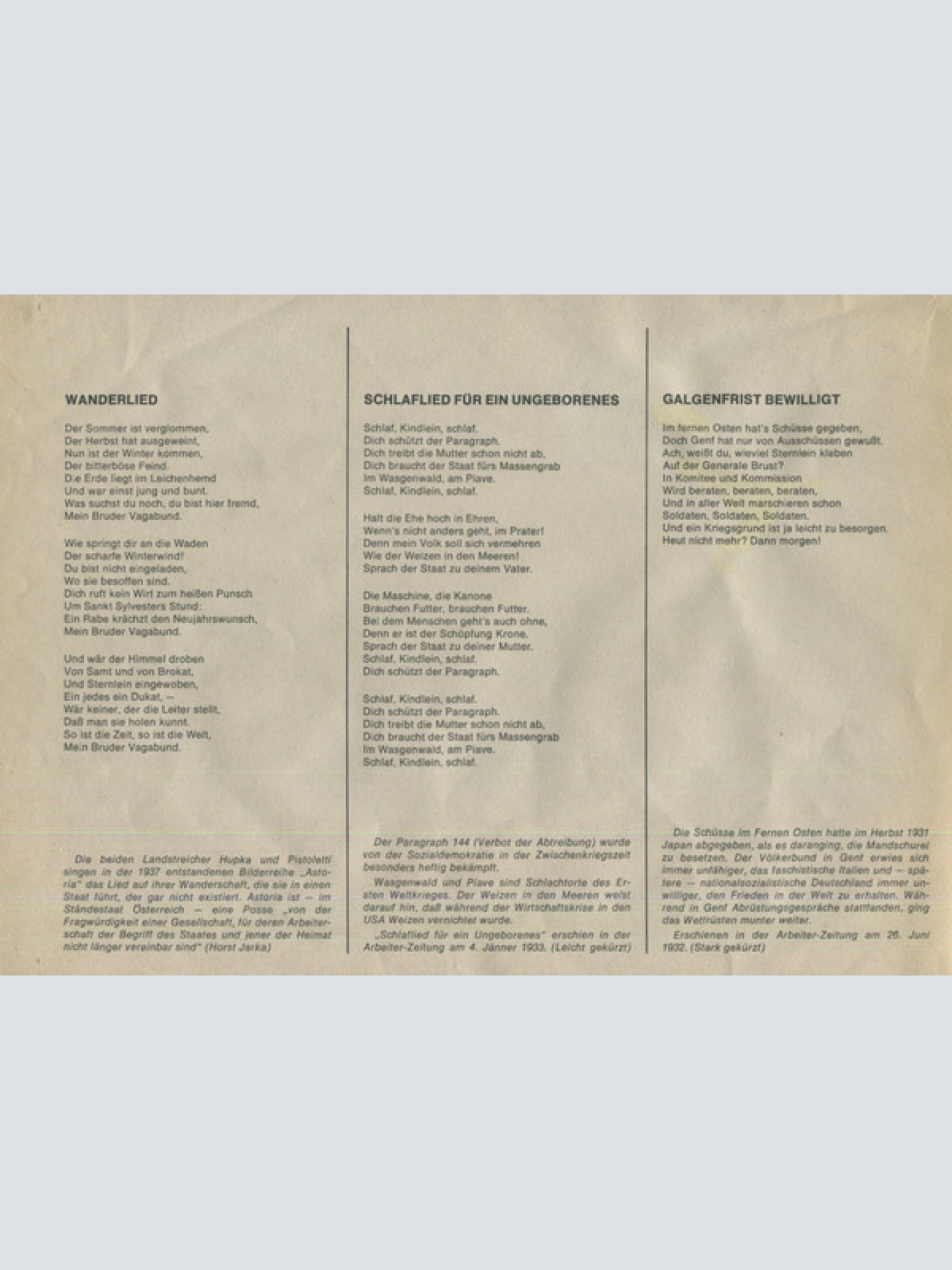 Vinyl / Jura Soyfer / Schmetterlinge - Verdrängte Jahre