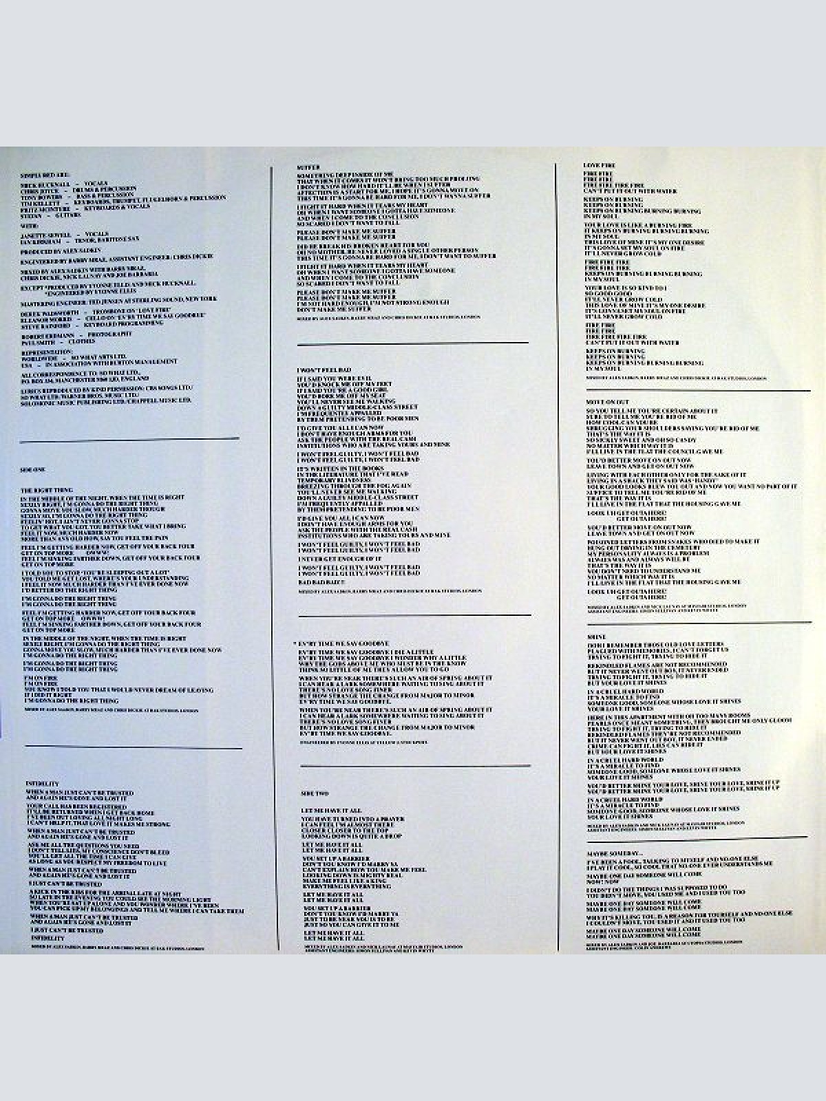 Vinyl / Simply Red - Men And Women