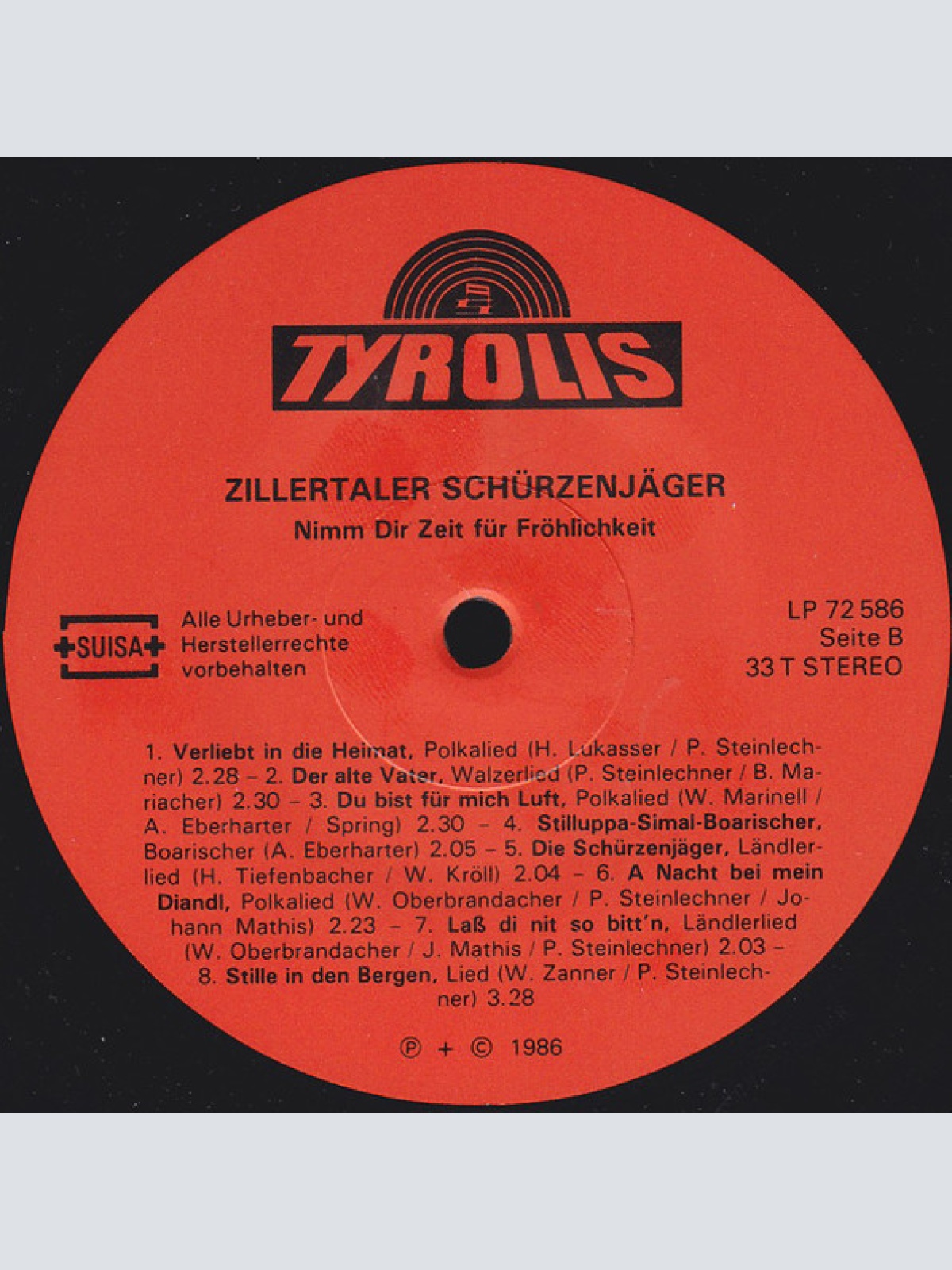 Vinyl / Zillertaler Schürzenjäger - Nimm Dir Zeit Für Fröhlichkeit