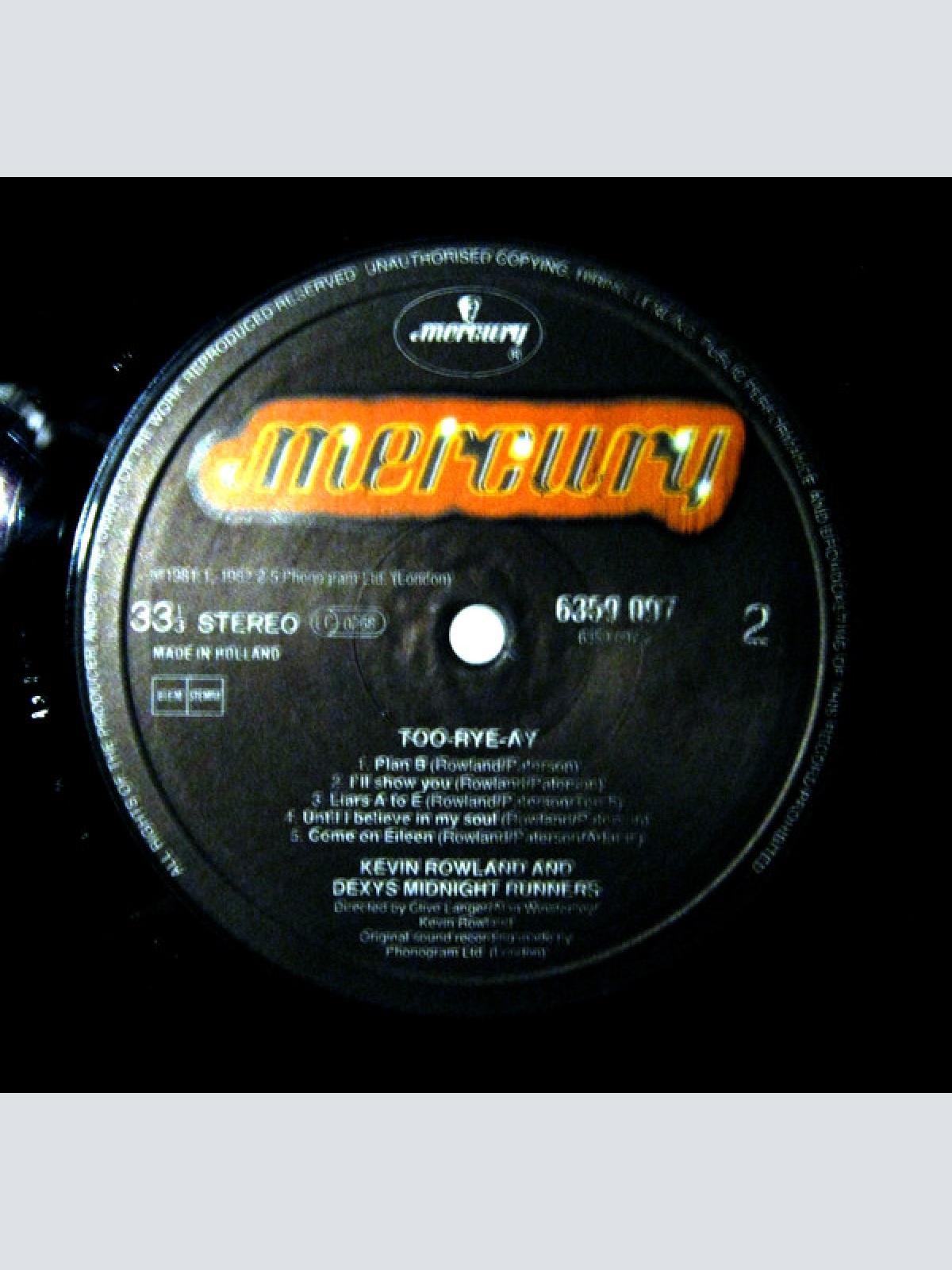 Vinyl / Kevin Rowland & Dexys Midnight Runners - Too-Rye-Ay