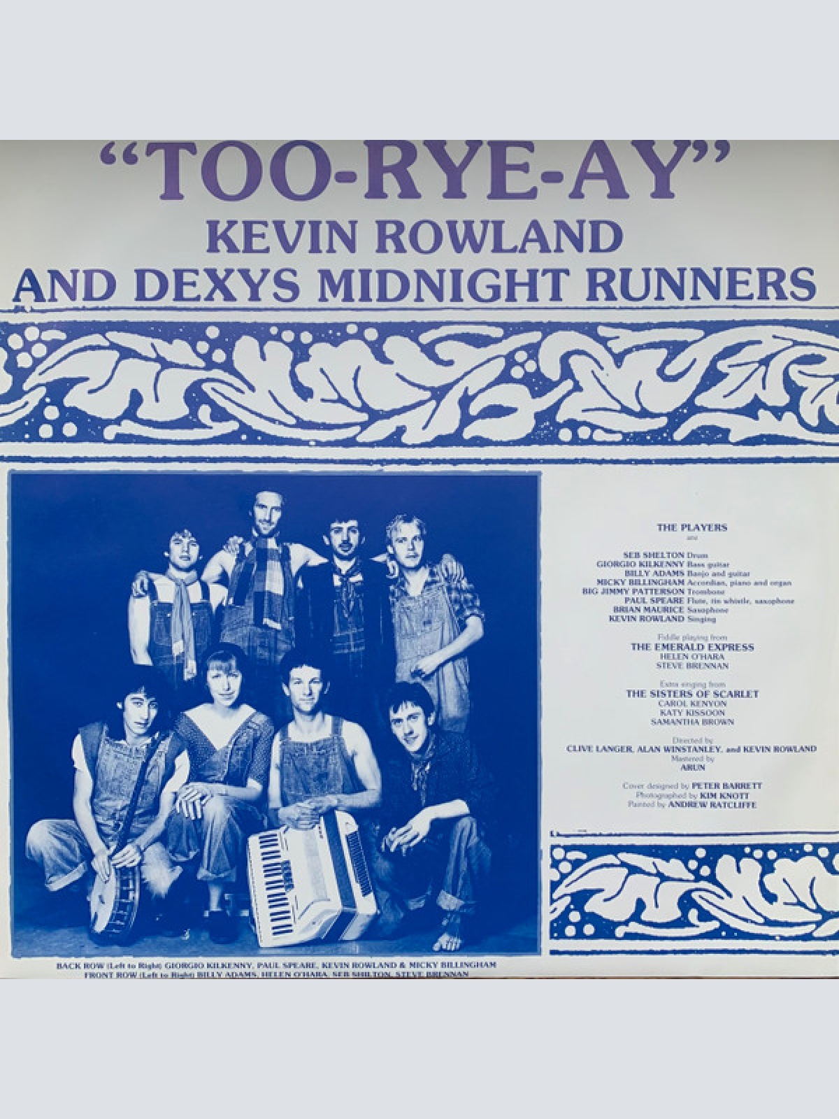 Vinyl / Kevin Rowland & Dexys Midnight Runners - Too-Rye-Ay