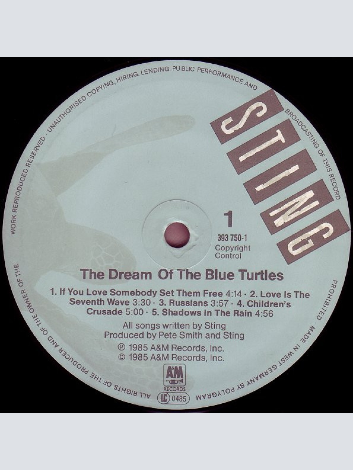 Vinyl / Sting - The Dream Of The Blue Turtles