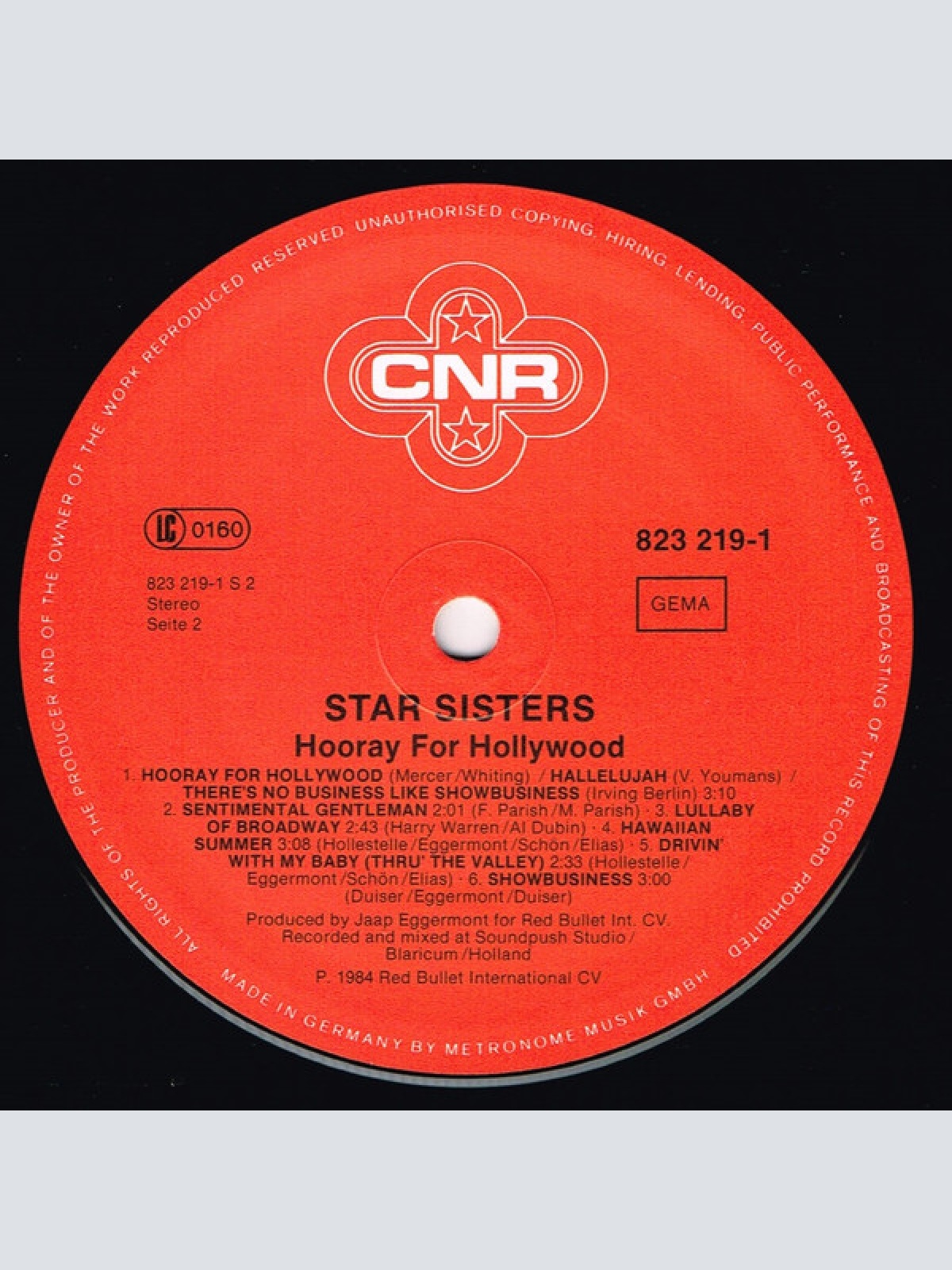 Vinyl / The Star Sisters - Hooray For Hollywood