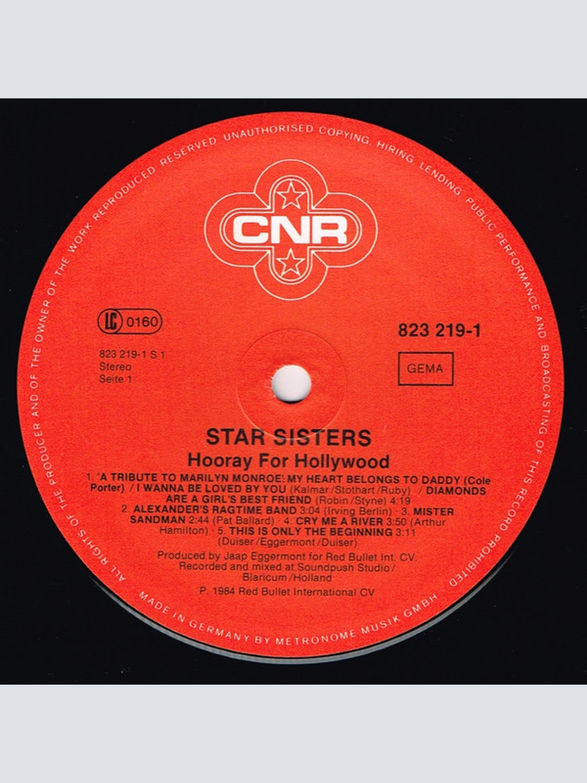 Vinyl / The Star Sisters - Hooray For Hollywood