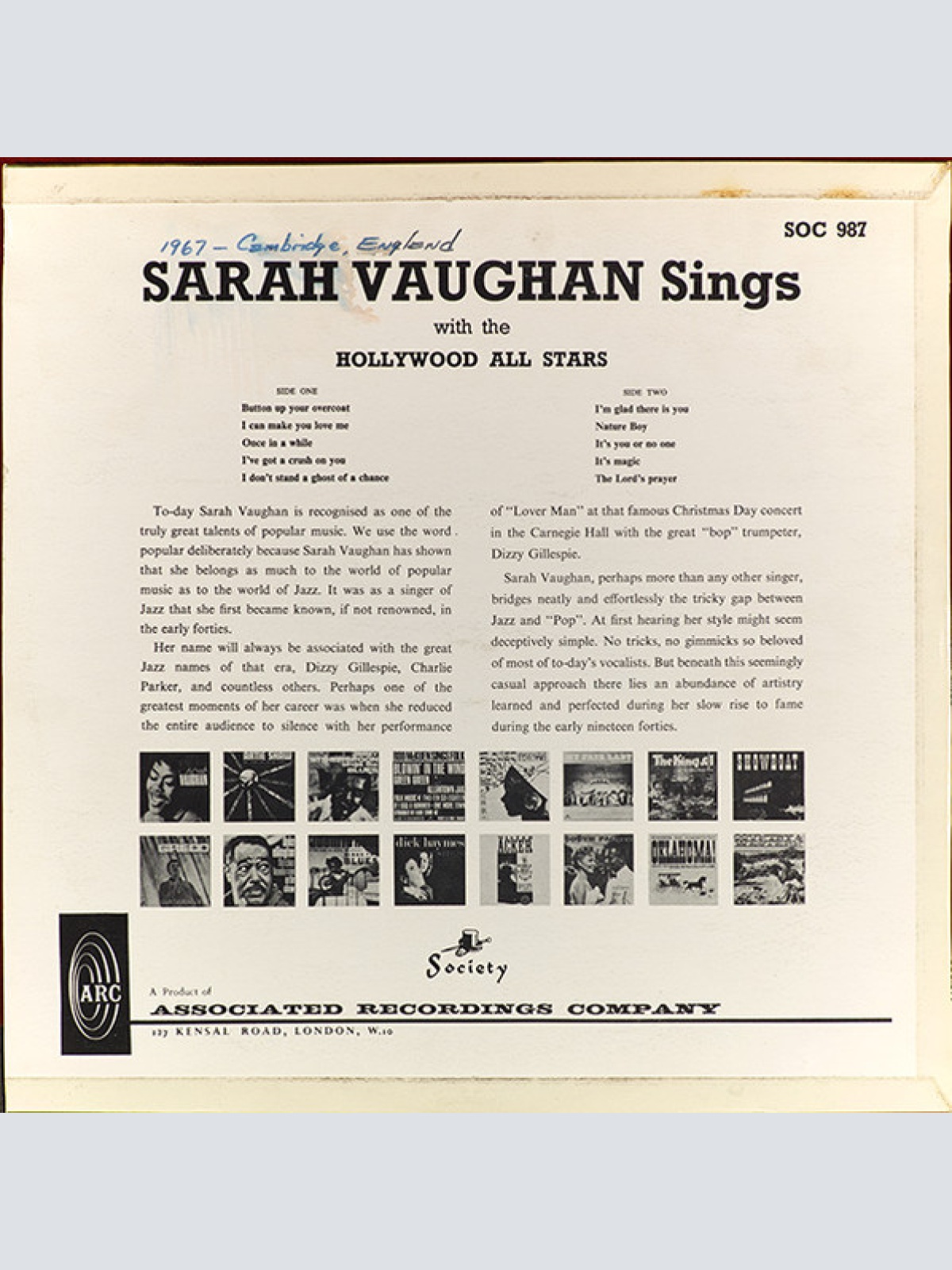 Vinyl / Sarah Vaughan - Sarah Vaughan Sings