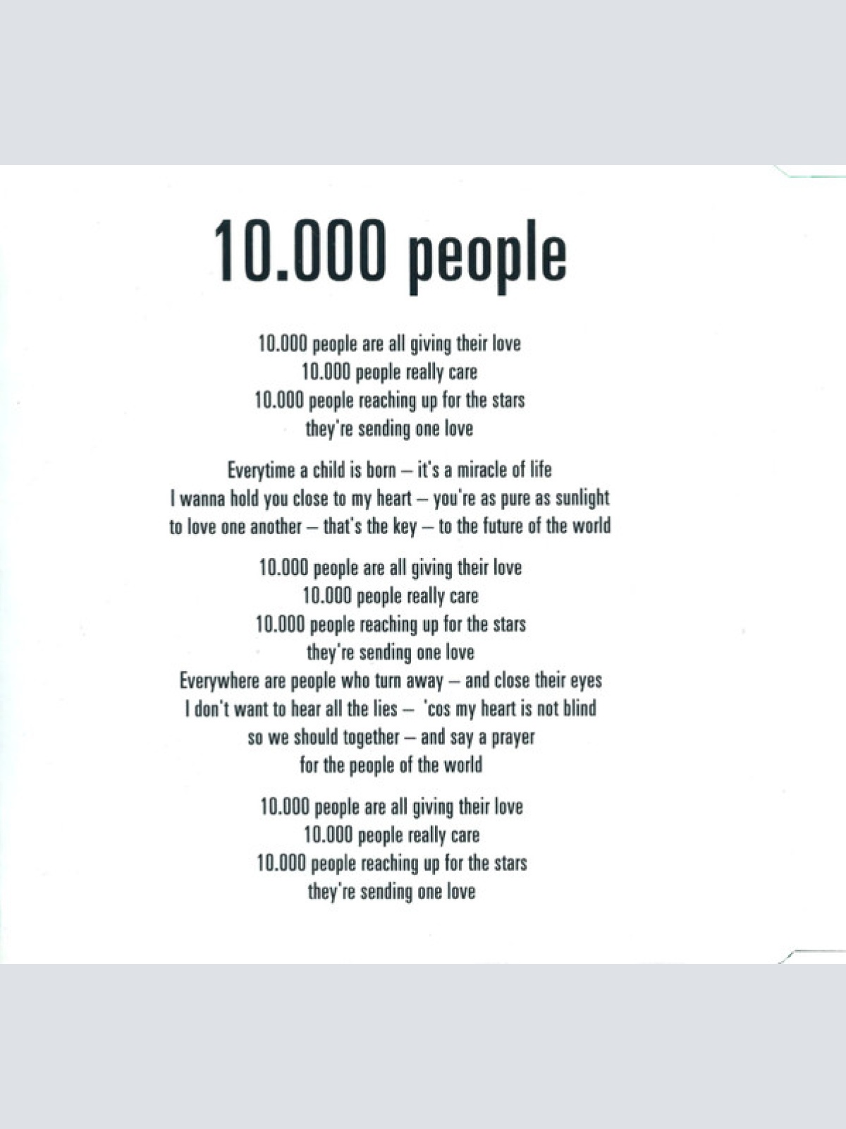 CD / United Music Project - U•M•P* - 10.000 People