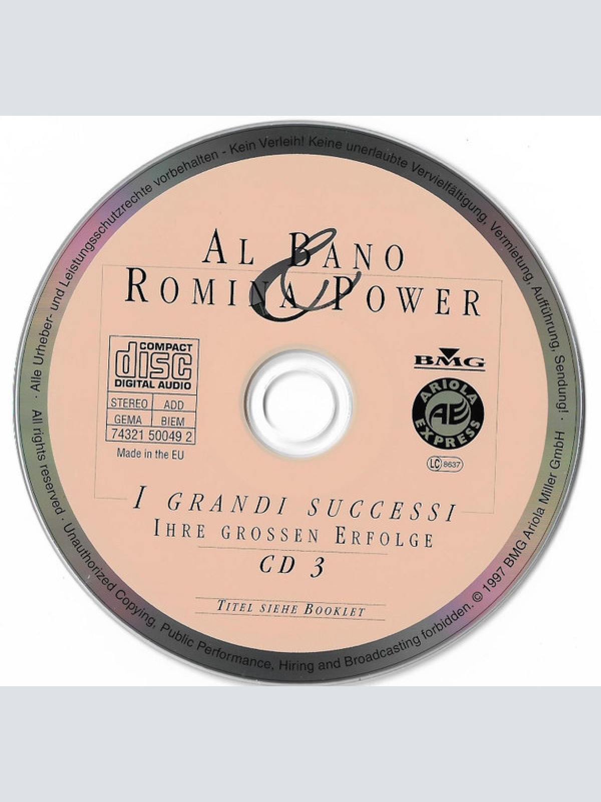 CD / Al Bano & Romina Power - I Grandi Successi - Ihre Grossen Erfolge