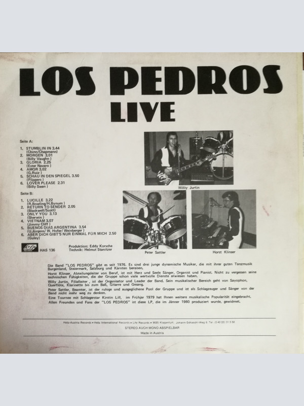 Vinyl / Los Pedros (2) - Los Pedros Live