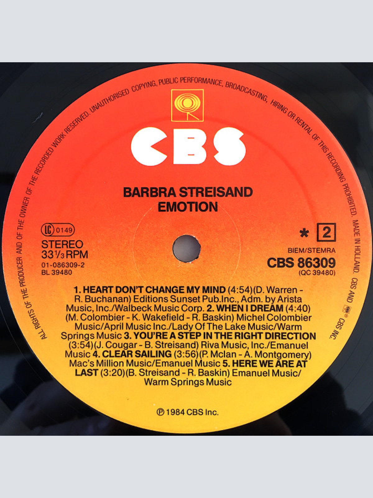 Vinyl / Barbra Streisand - Emotion
