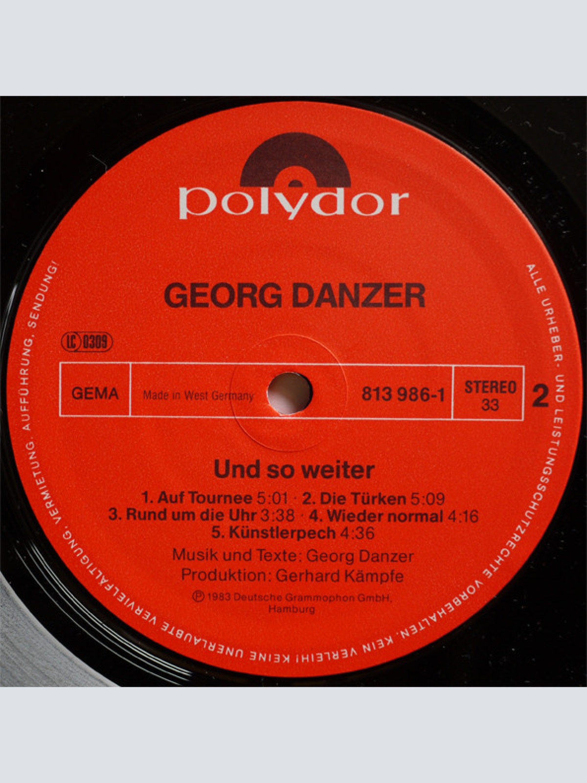 Vinyl / Georg Danzer - Und So Weiter