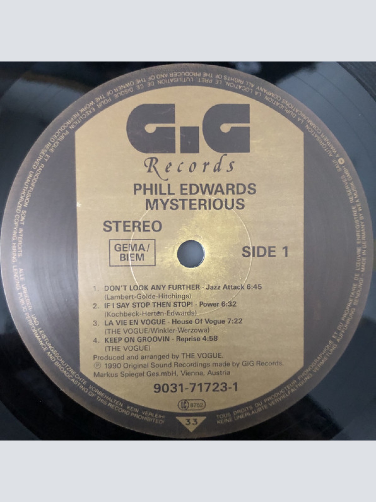 Vinyl / Phill Edwards - Mysterious