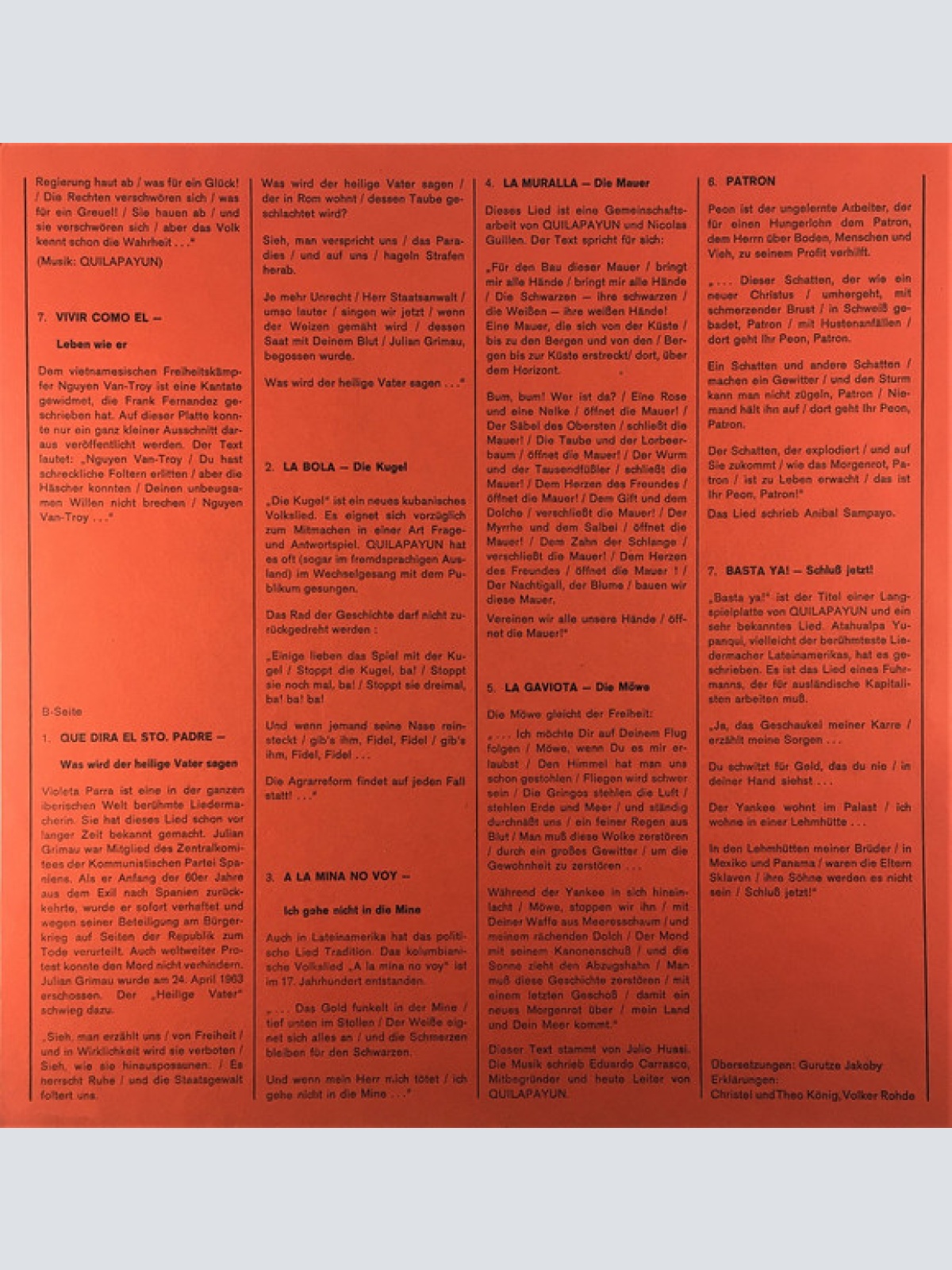 Vinyl / Quilapayún - Chile