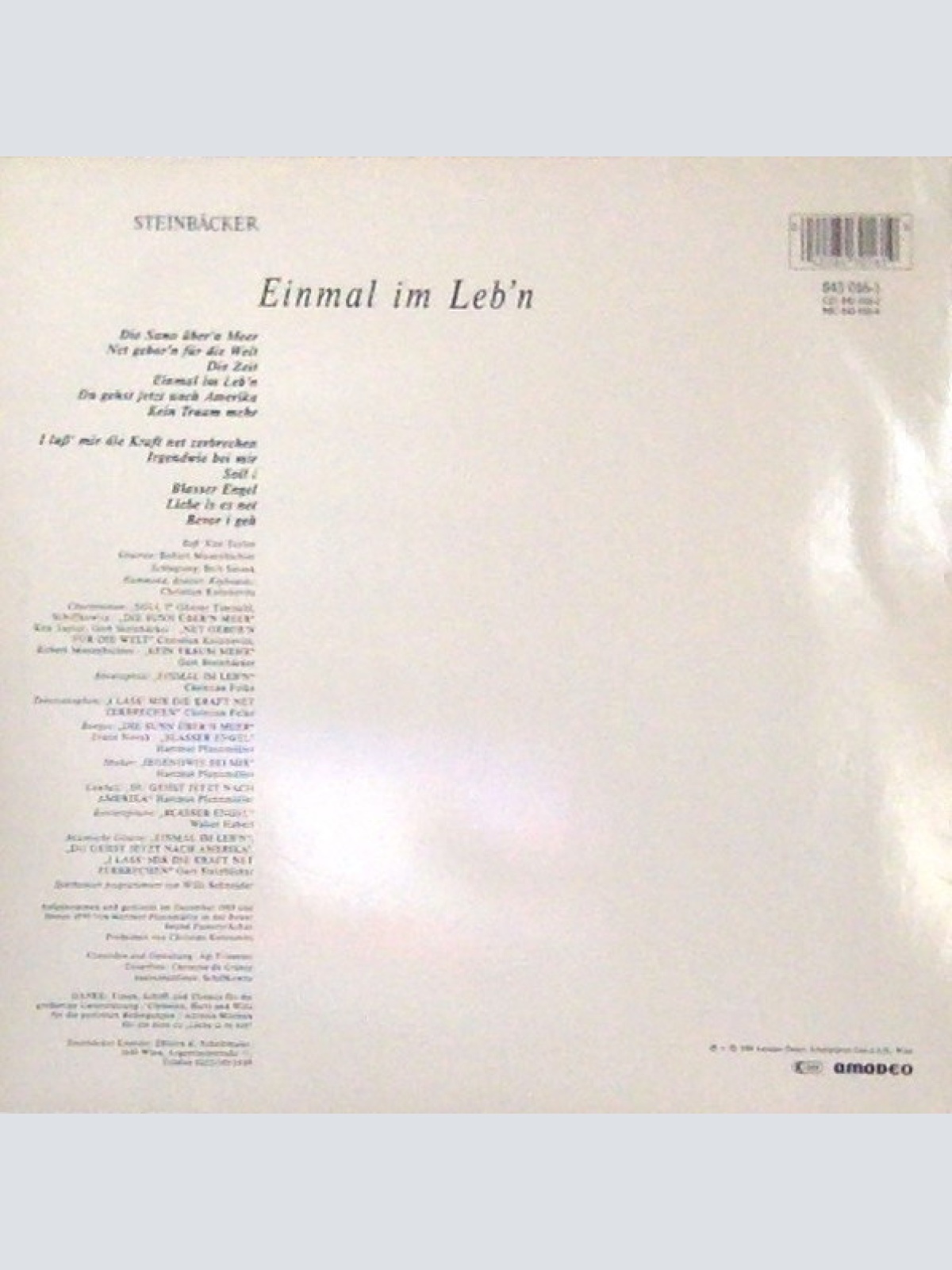 Vinyl / Steinbäcker* - Einmal Im Leb'n