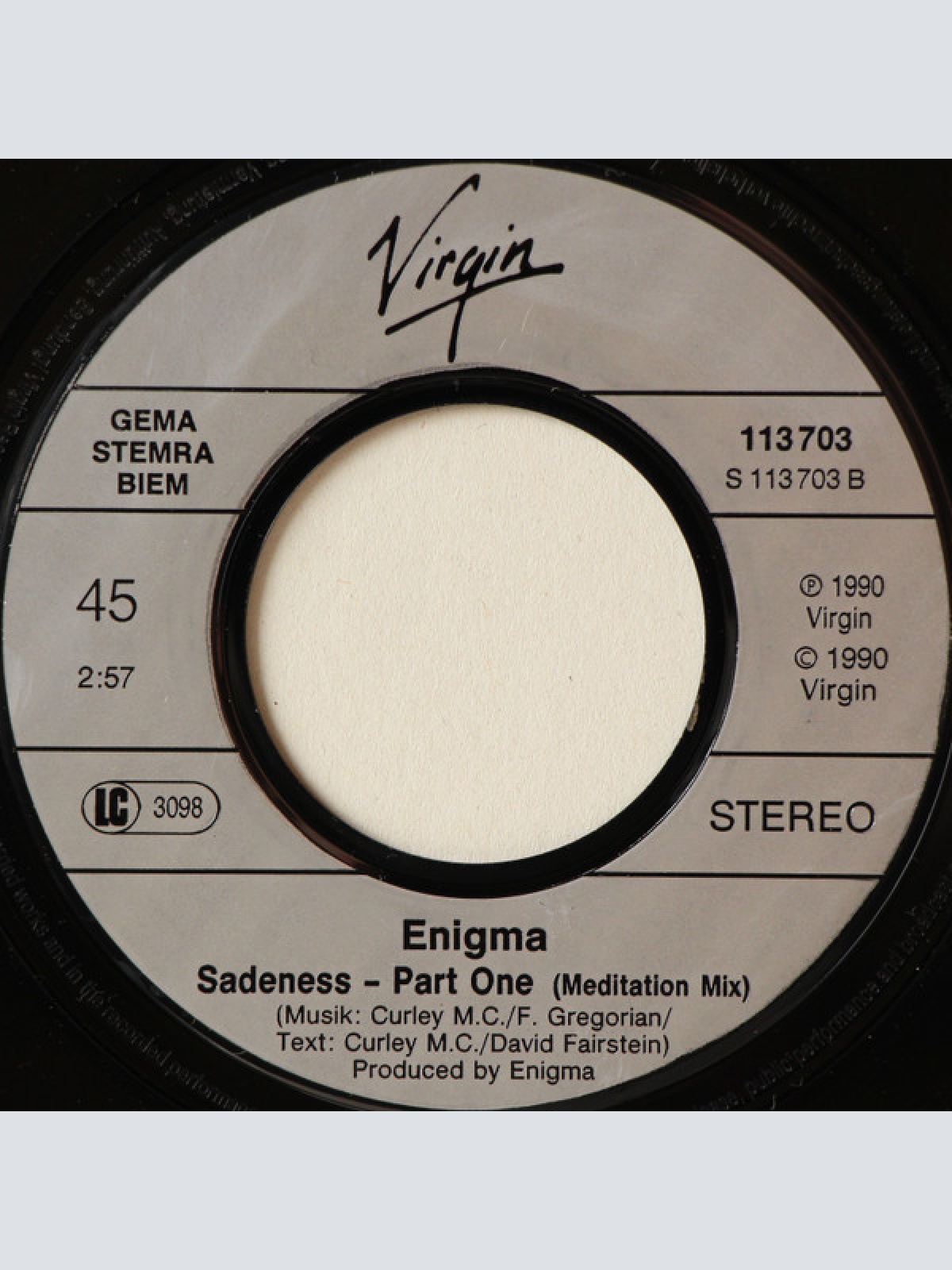 Vinyl / Enigma - Sadeness Part I