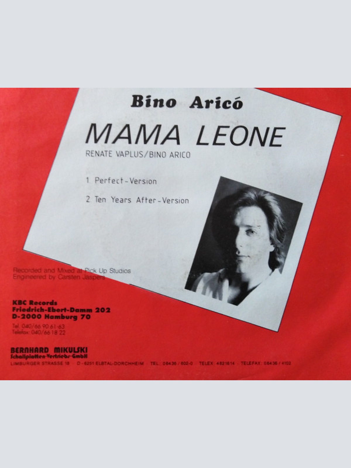 Vinyl / Bino Arico* - Mama Leone 89 Remake