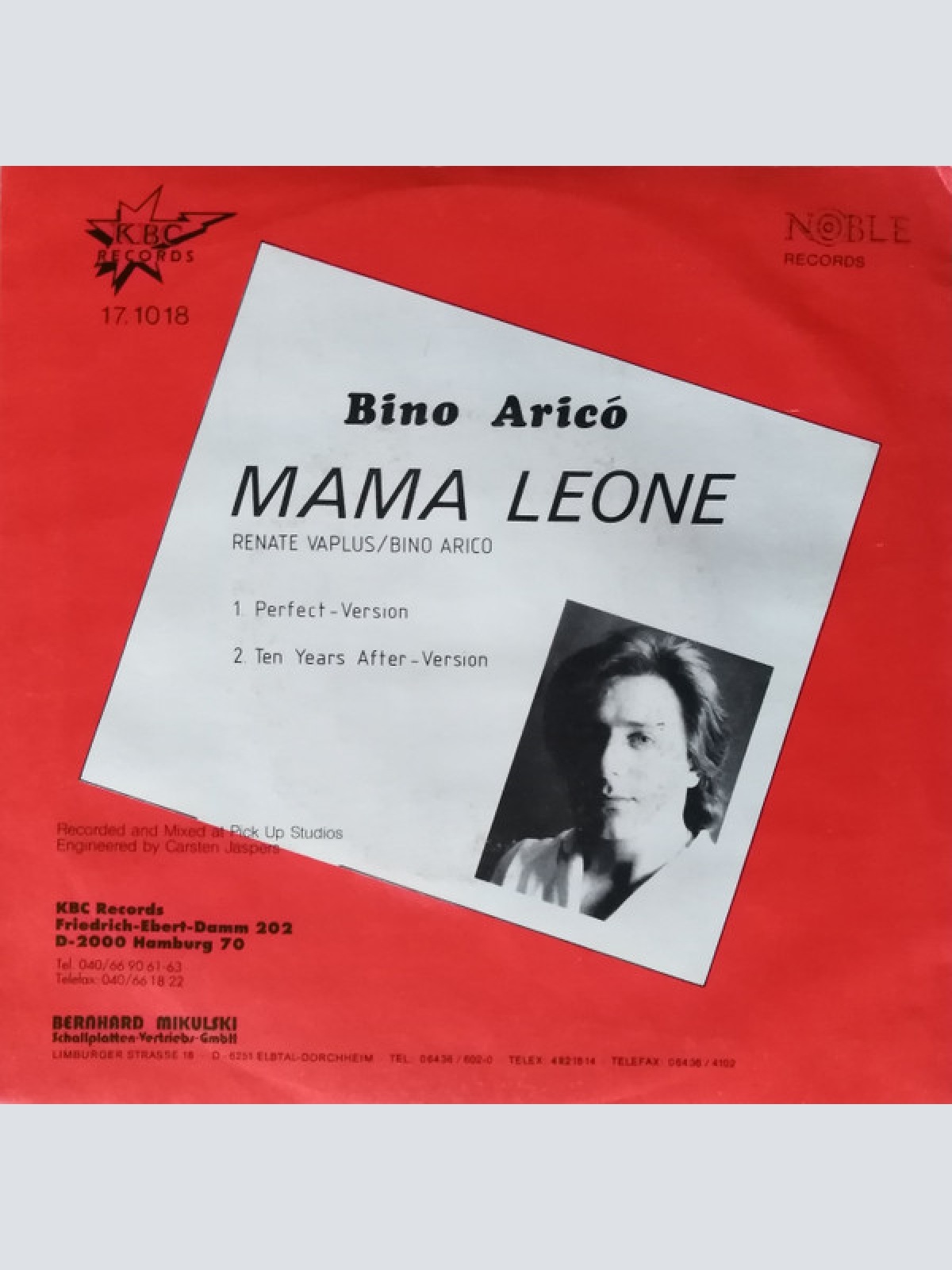 Vinyl / Bino Arico* - Mama Leone 89 Remake