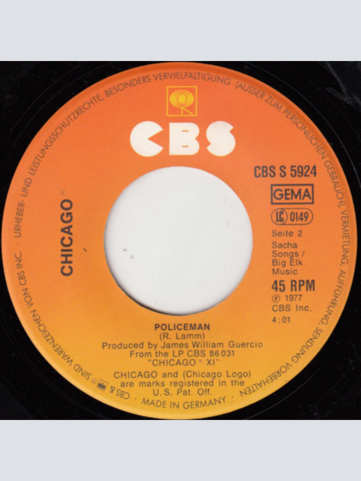 Vinyl / Chicago (2) - Take Me Back To Chicago