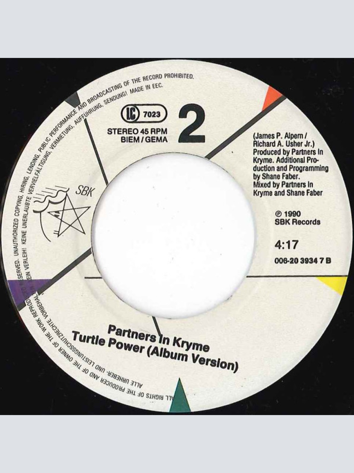 Vinyl / Partners In Kryme - Turtle Power