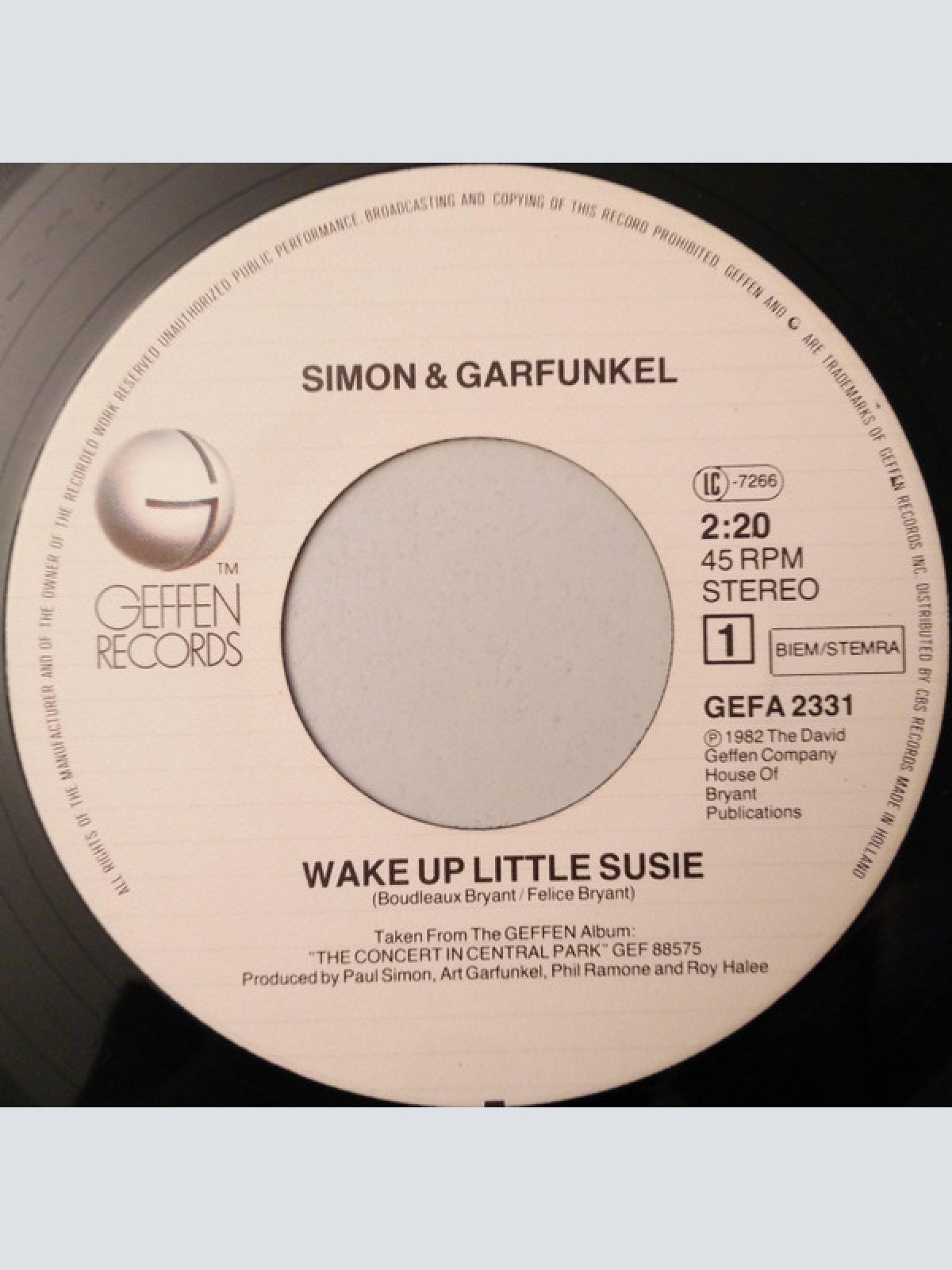 Vinyl / Simon And Garfunkel* - Wake Up Little Susie