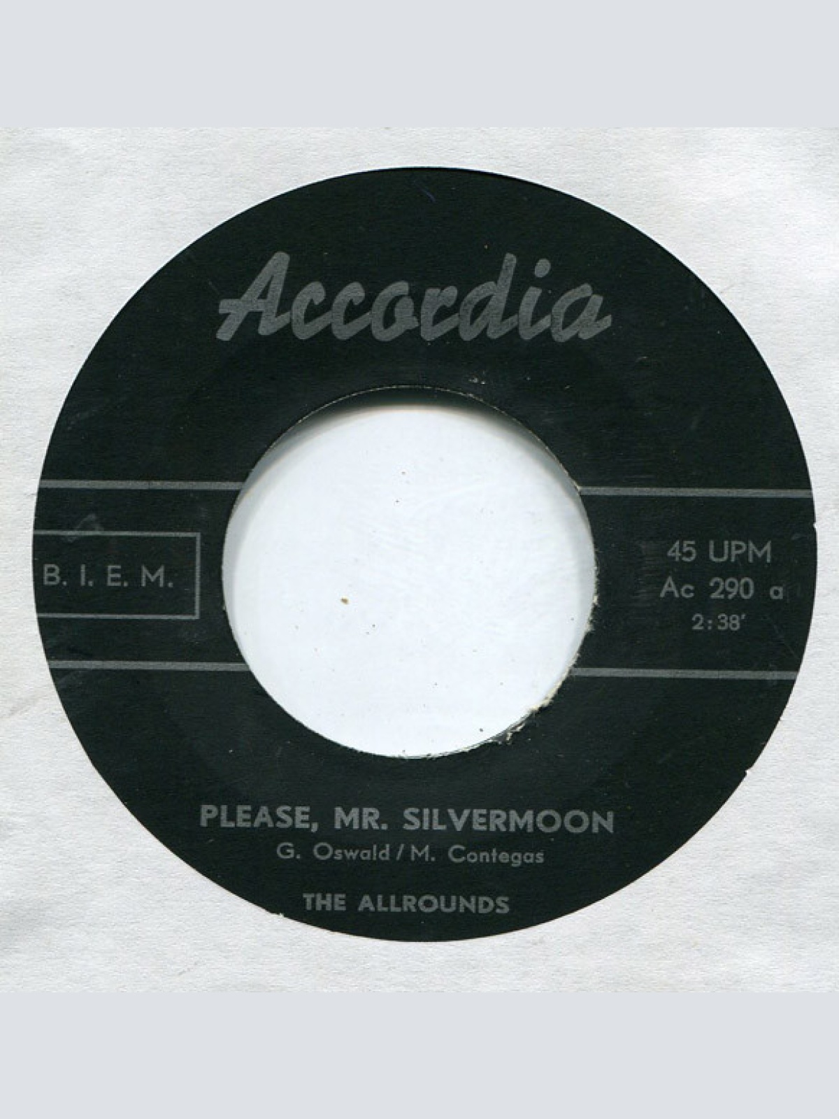 Vinyl / The Allrounds - Please Mr. Silvermoon / Warum Kleine Madonna