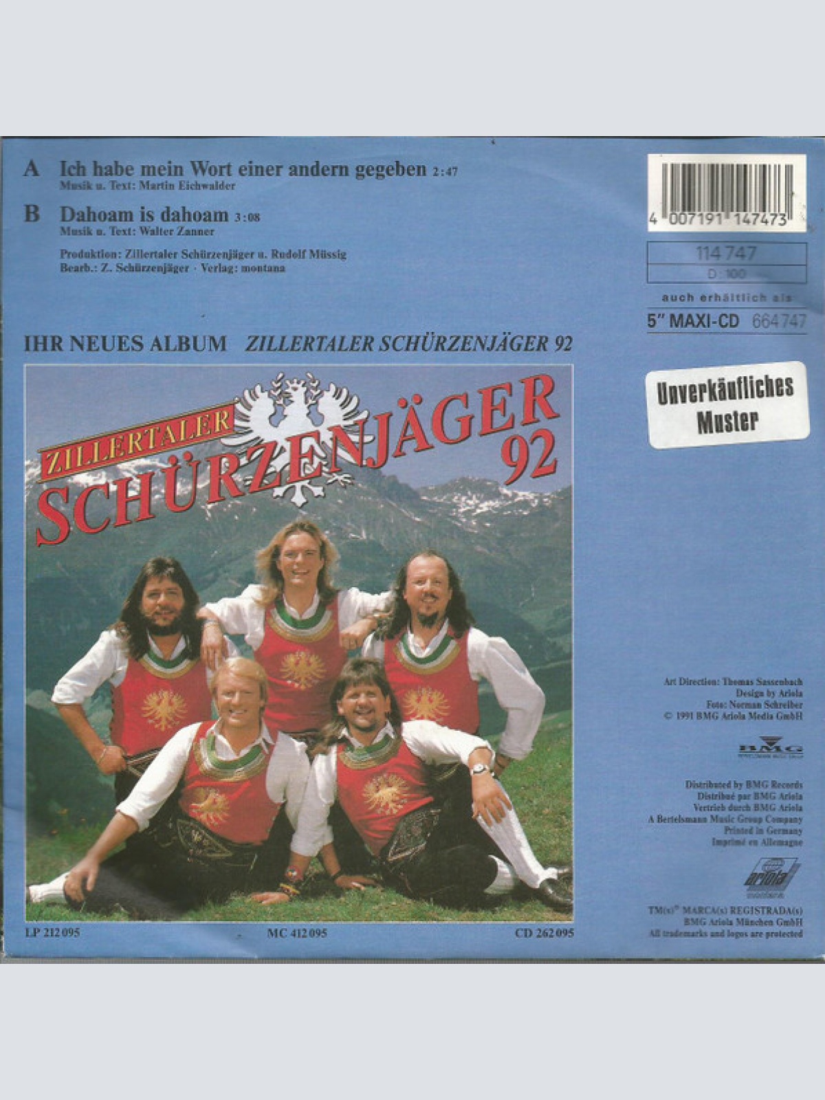 Vinyl / Zillertaler Schürzenjäger - Ich Habe Mein Wort Einer Andern Gegeben