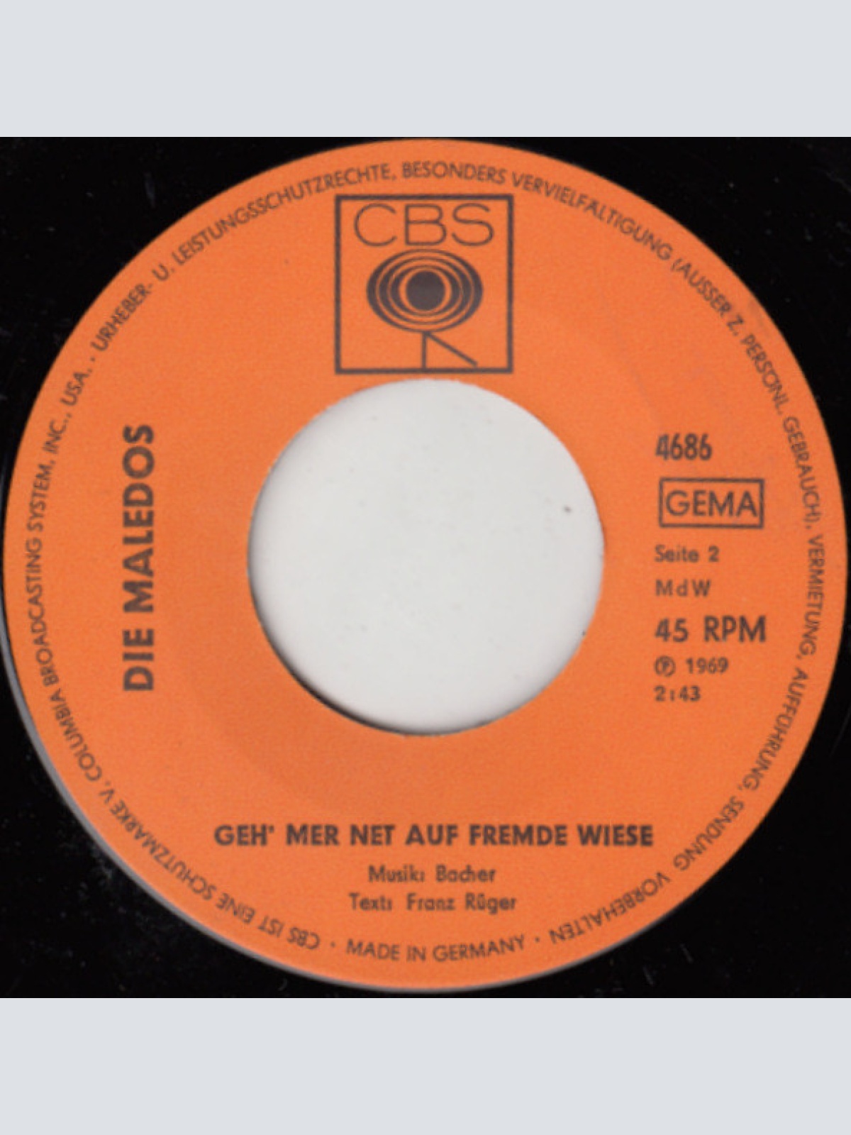 Vinyl / Die Maledos - Lass' En Trinke, Sonst Verderrt Er Der