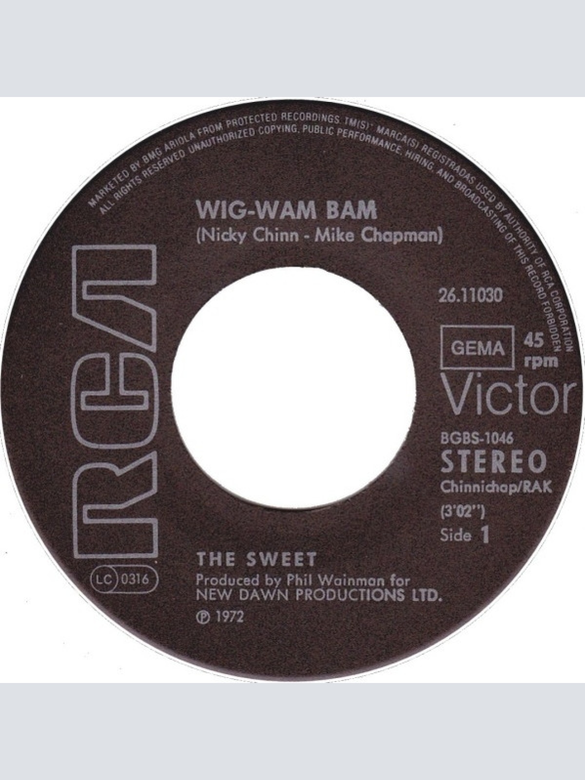 Vinyl / The Sweet - Wig-Wam Bam